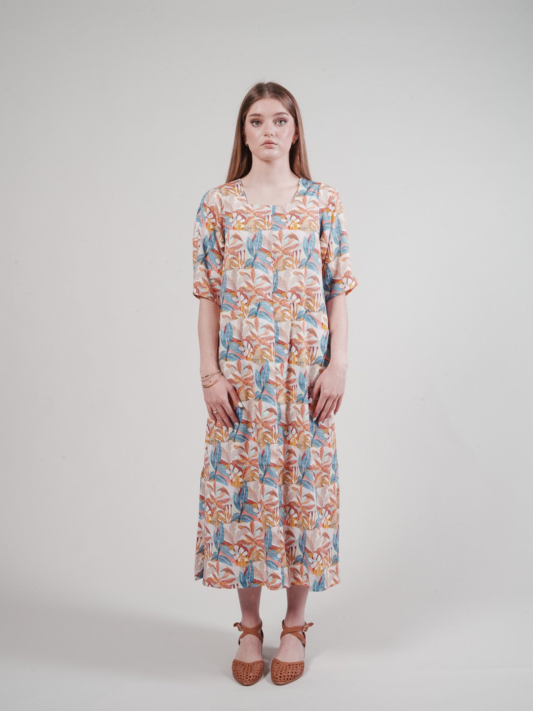 Paloma Dress - Leaf Print