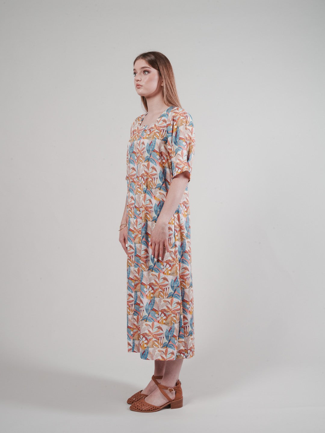Paloma Dress - Leaf Print