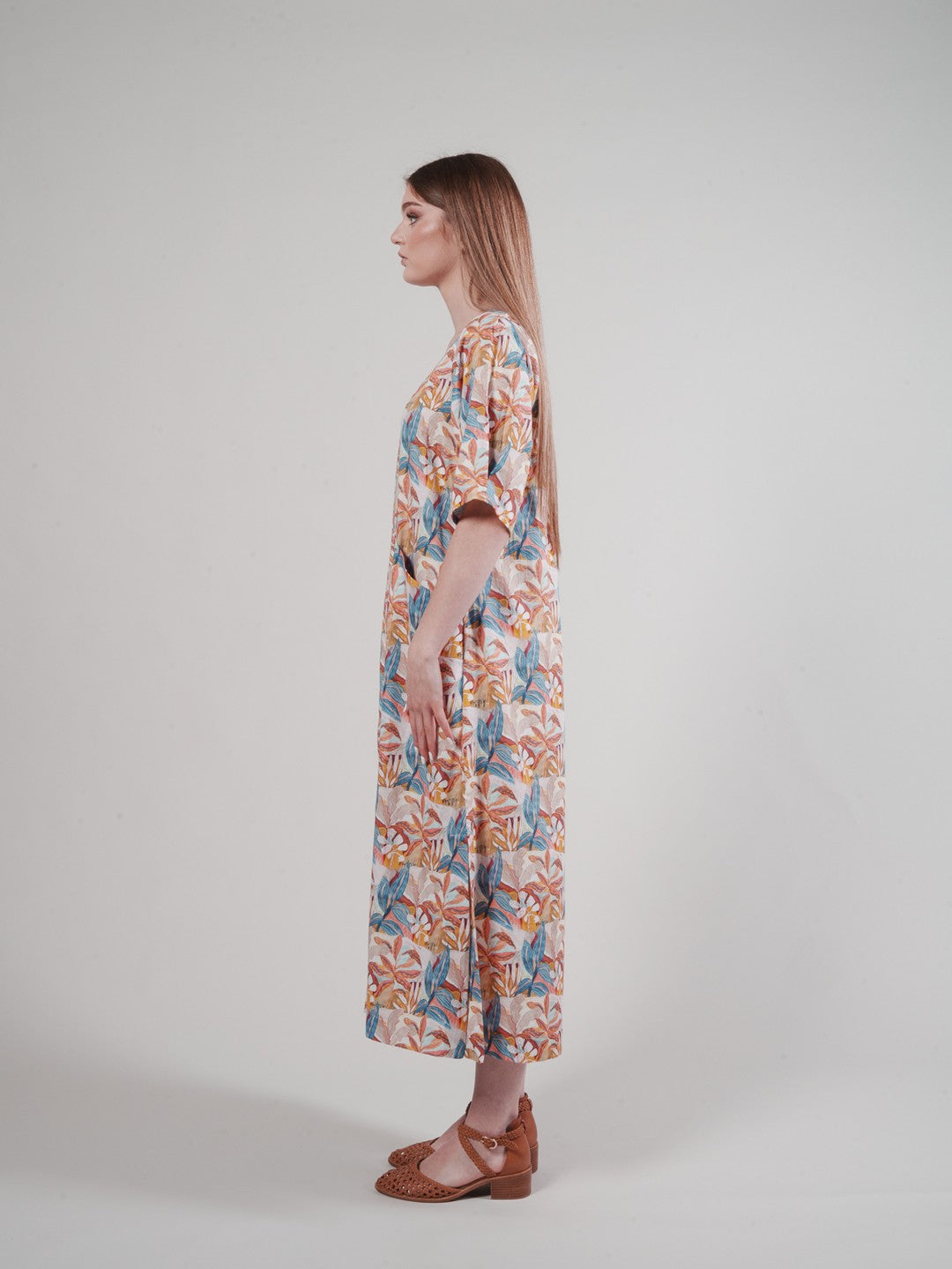 Paloma Dress - Leaf Print