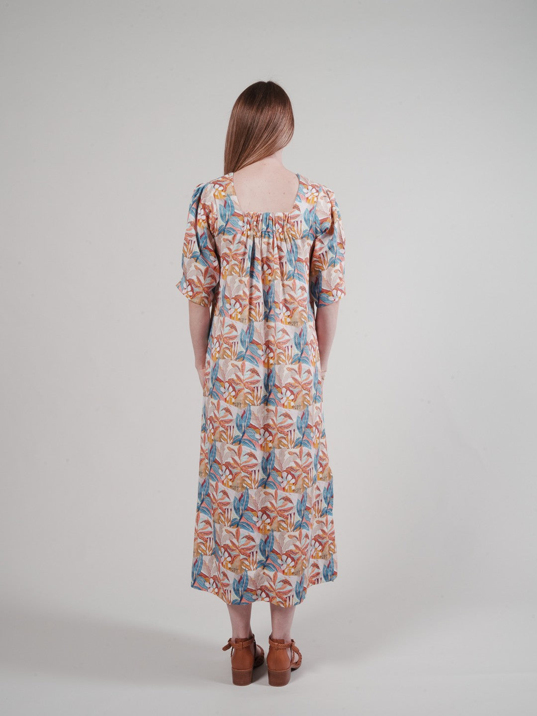 Paloma Dress - Leaf Print