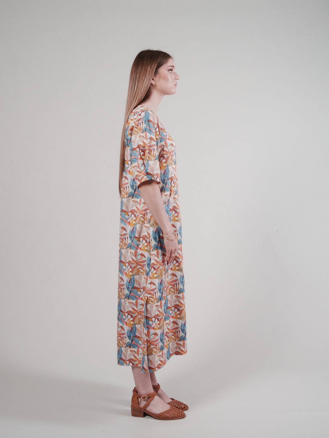 Paloma Dress - Leaf Print