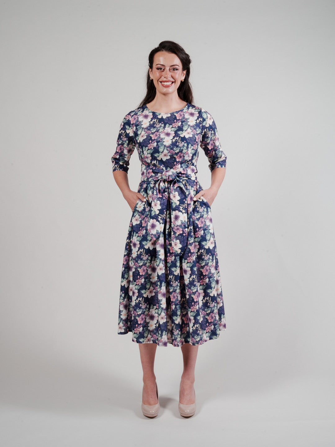 Lucinda Dress - Purple Floral
