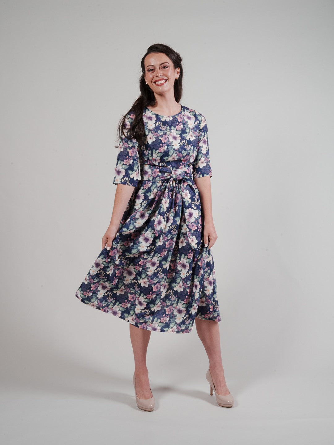 Lucinda Dress - Purple Floral