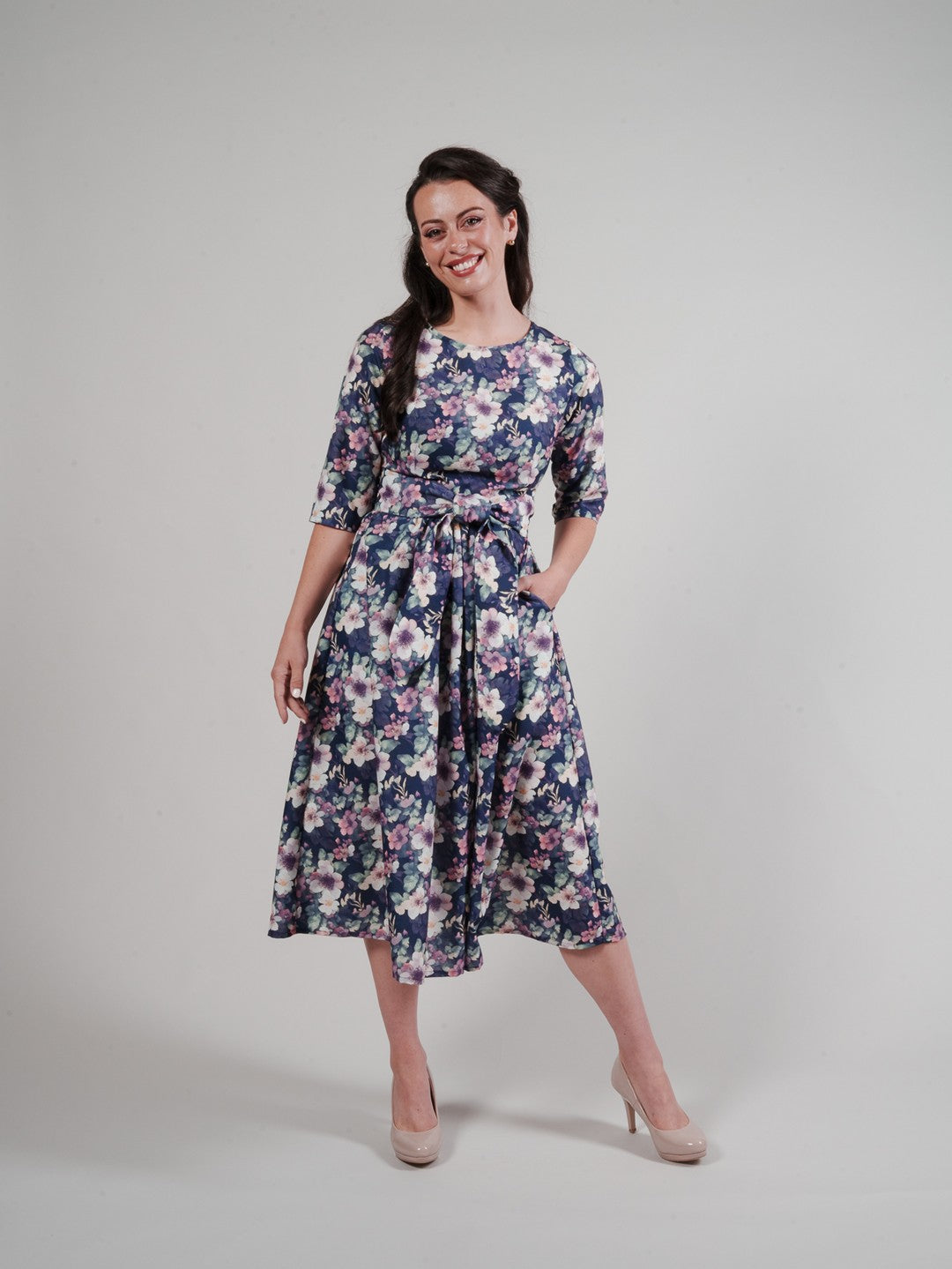 Lucinda Dress - Purple Floral