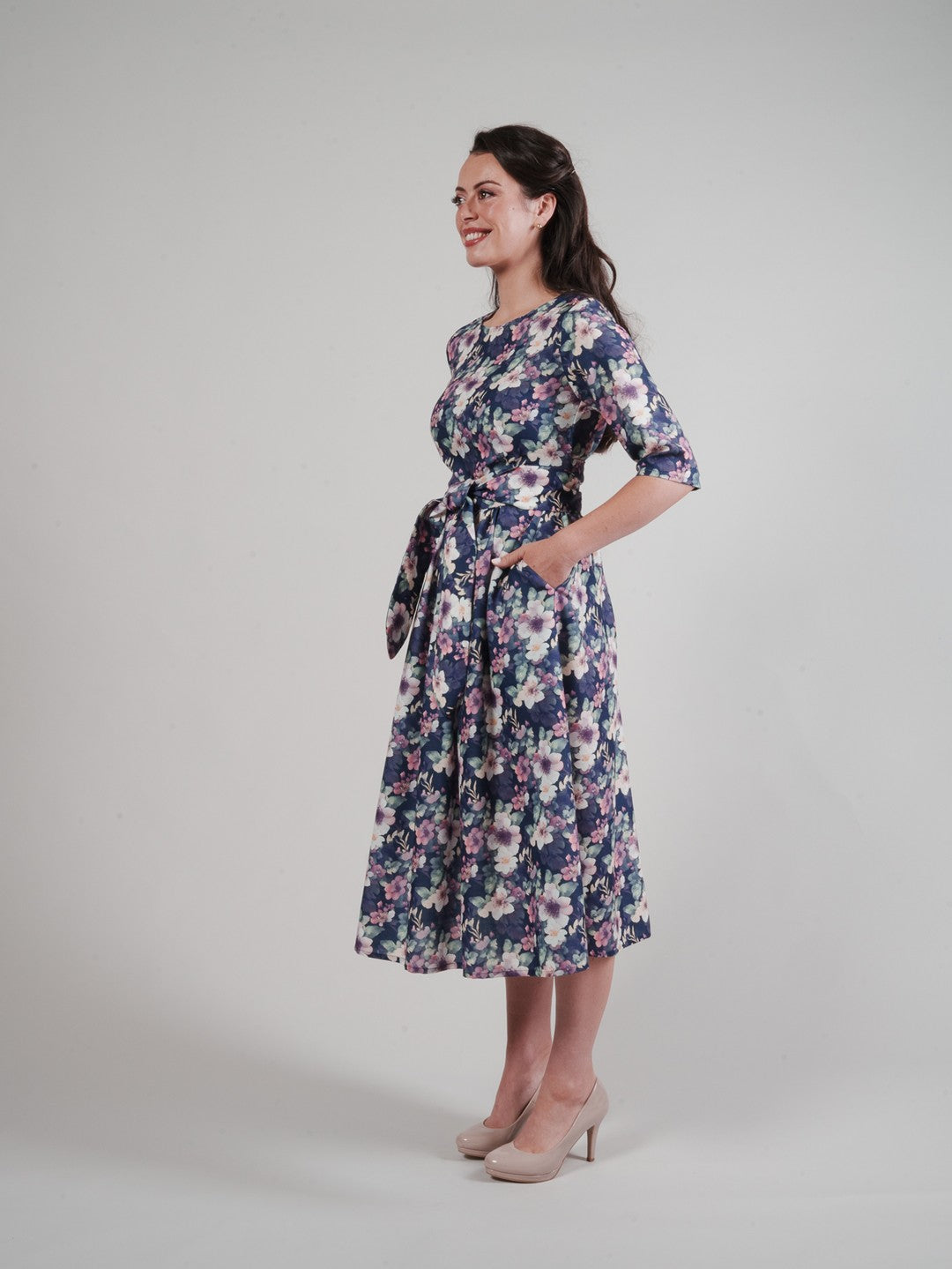 Lucinda Dress - Purple Floral