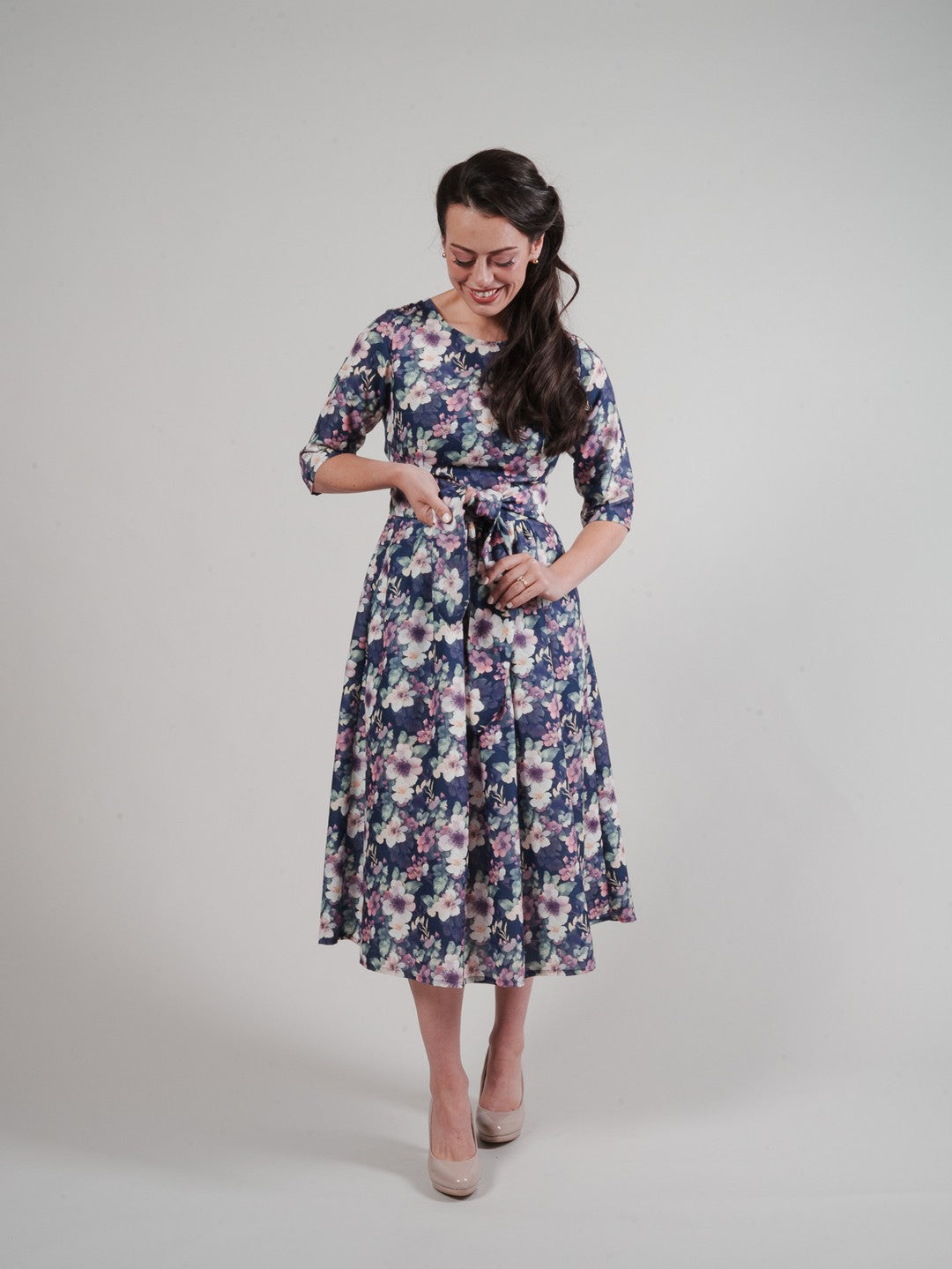 Lucinda Dress - Purple Floral