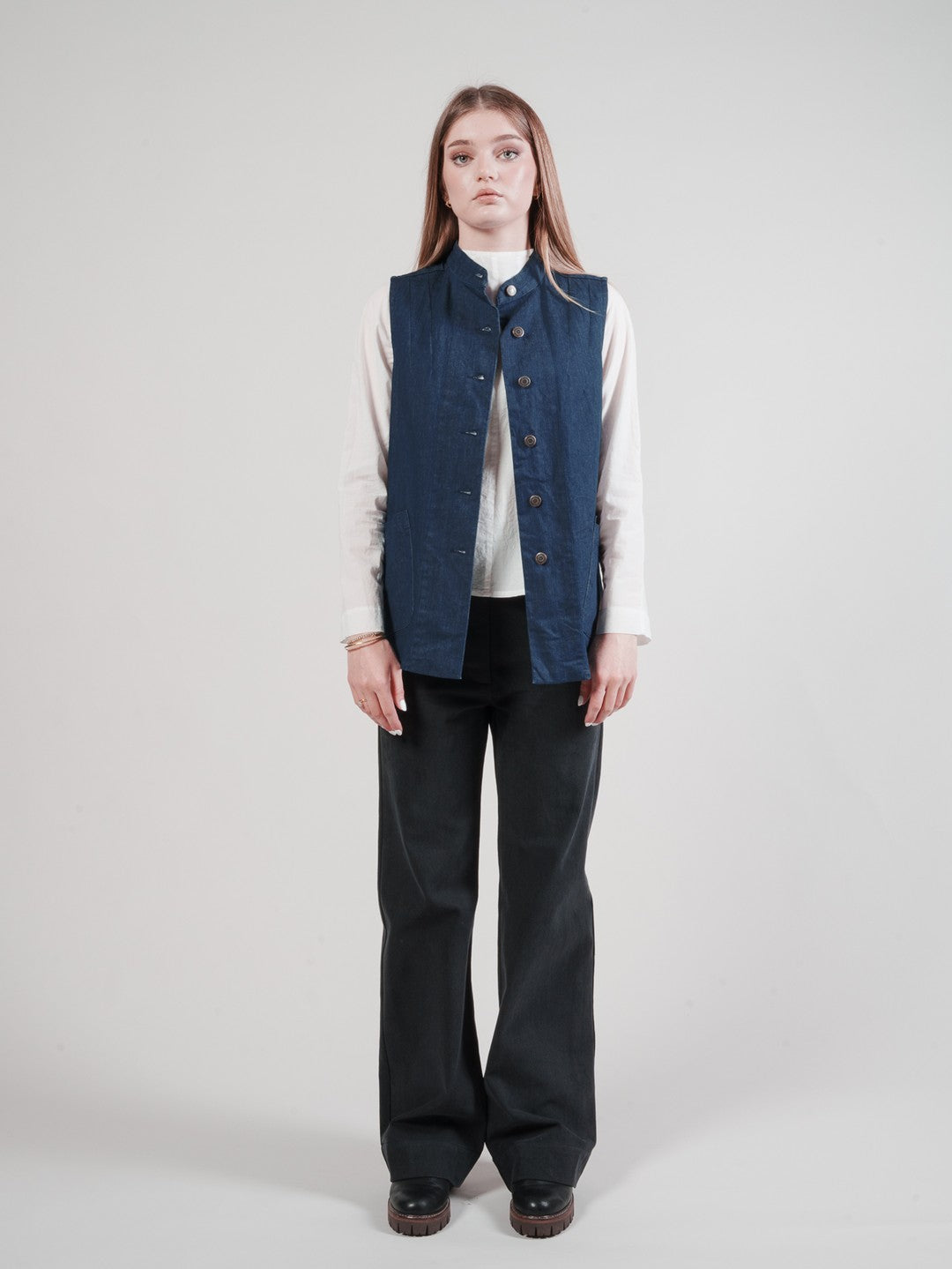 Jamie Waistcoat - Raw Denim