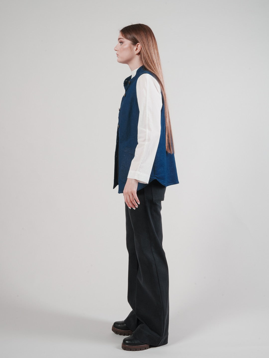 Jamie Waistcoat - Raw Denim