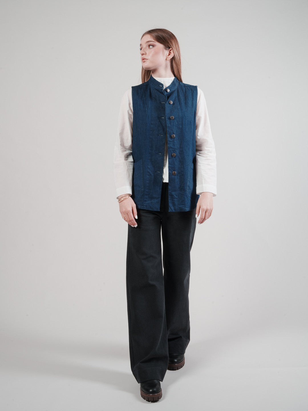 Jamie Waistcoat - Raw Denim
