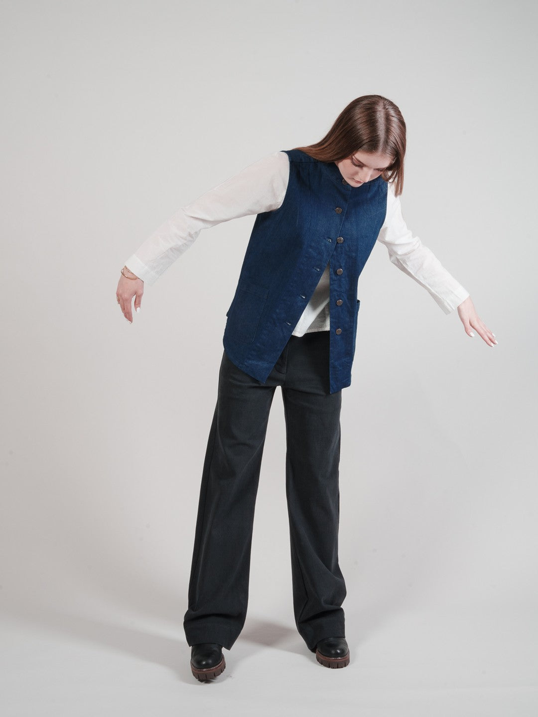 Jamie Waistcoat - Raw Denim