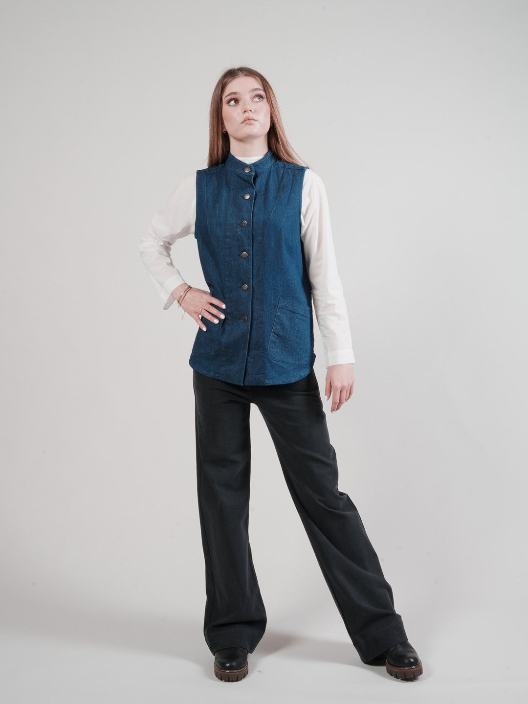 Jamie Waistcoat - Raw Denim