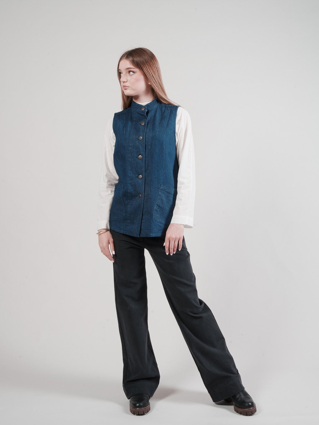 Jamie Waistcoat - Raw Denim