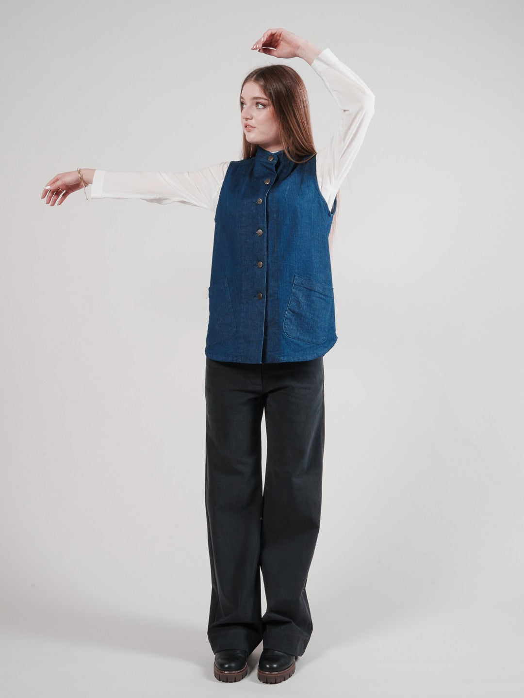 Jamie Waistcoat - Raw Denim