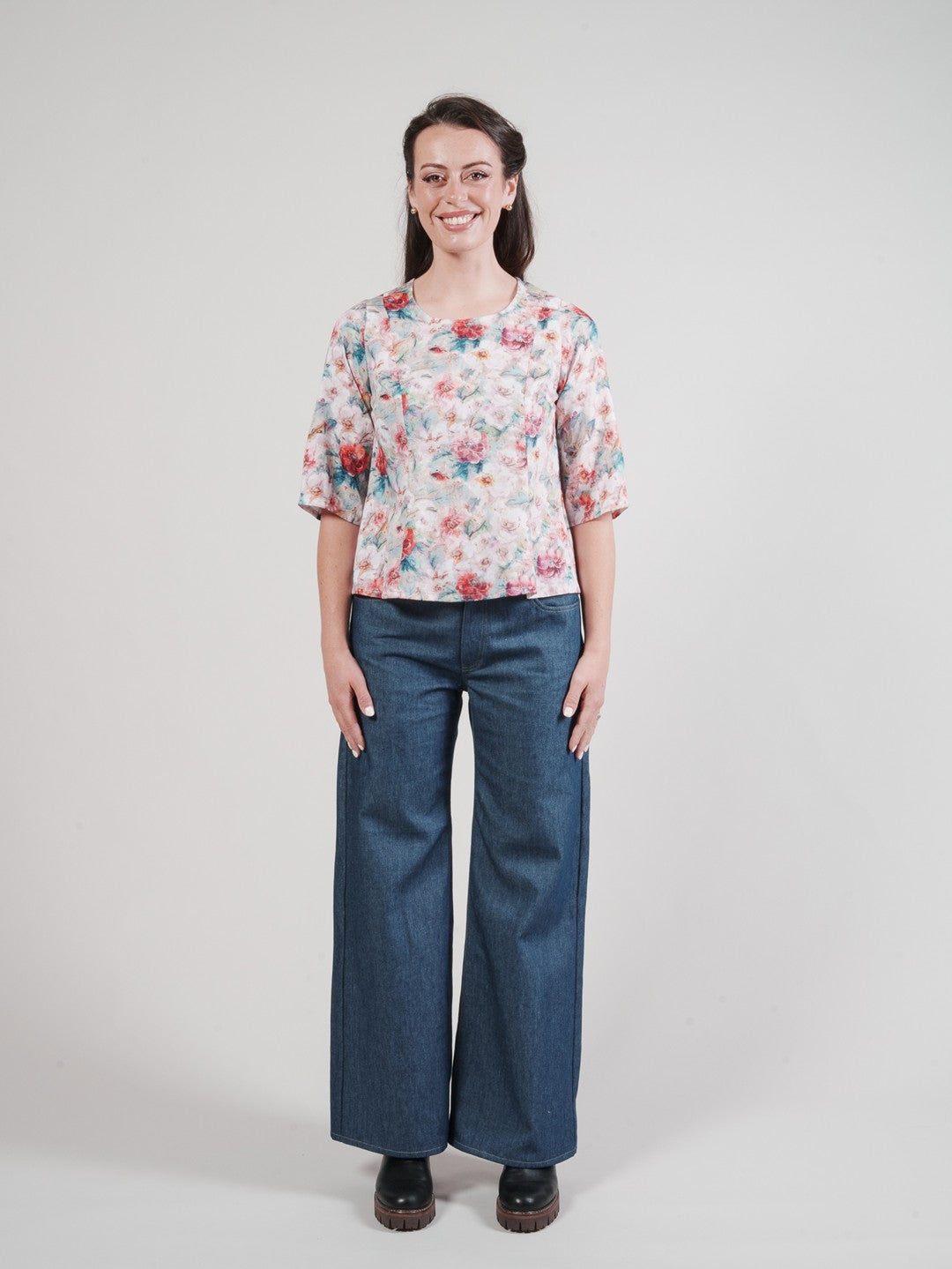 Aligned Blouse - Pink Floral