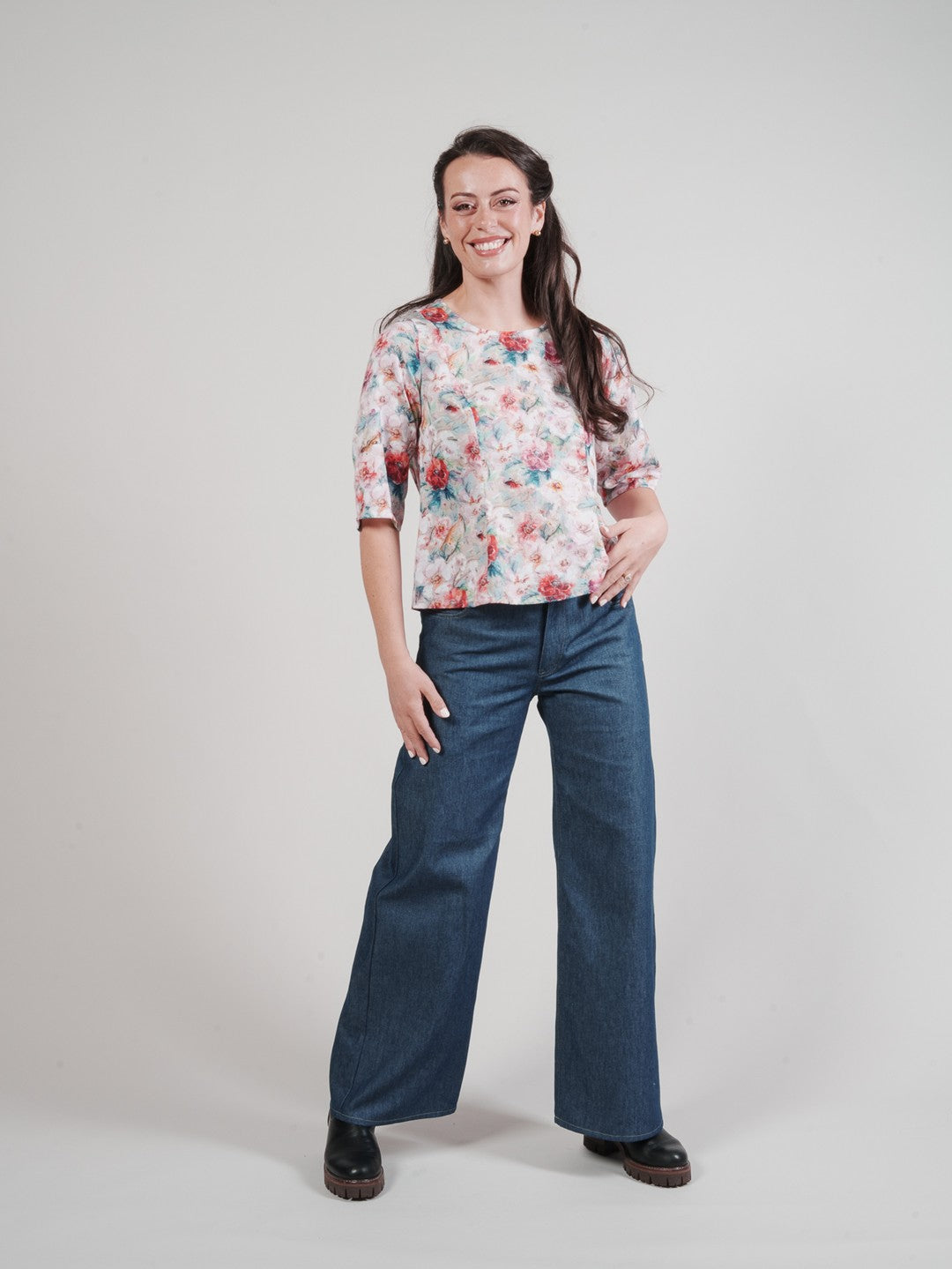 Aligned Blouse - Pink Floral