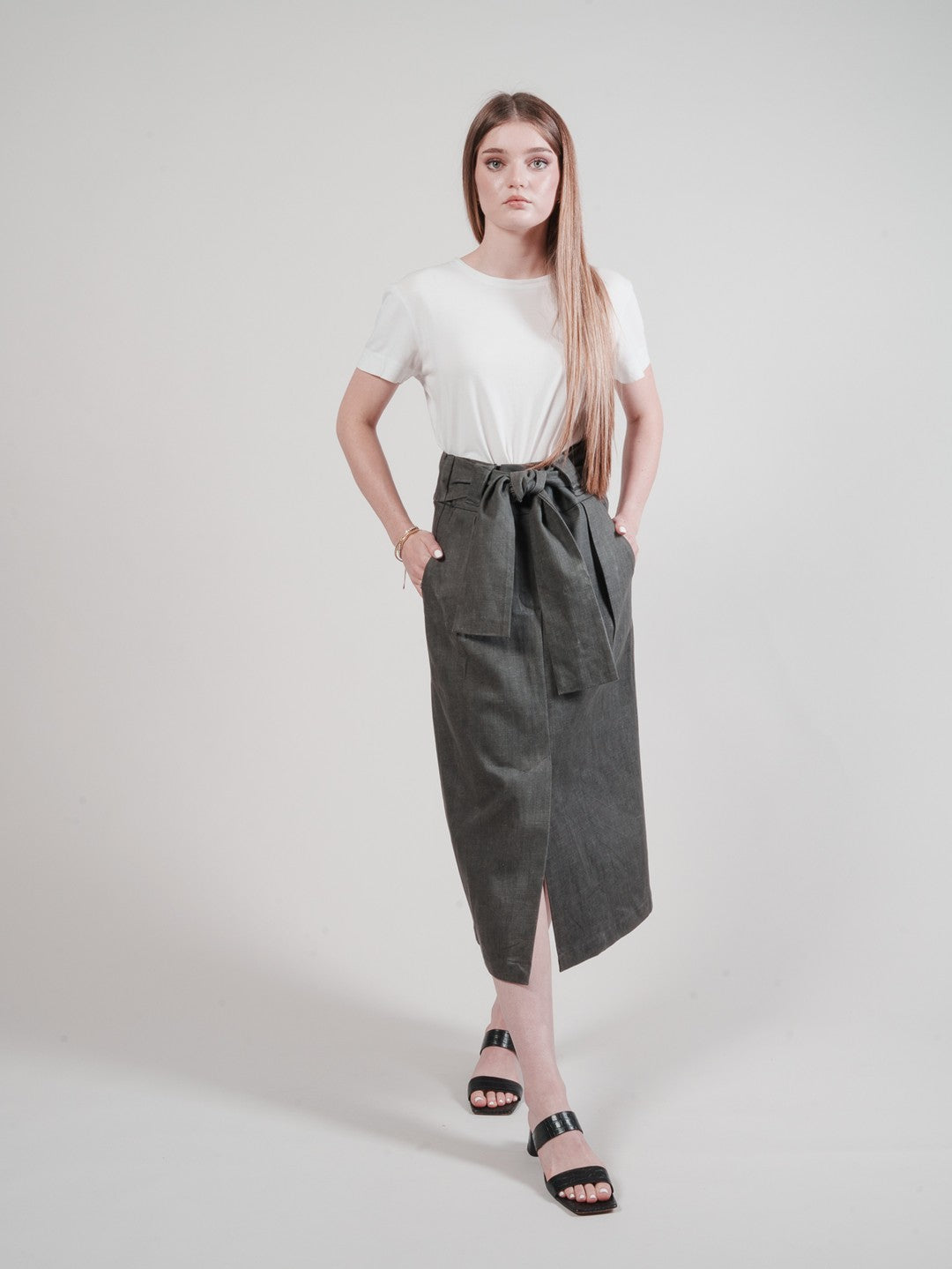 The "All Wrapped Up Skirt" - Grey