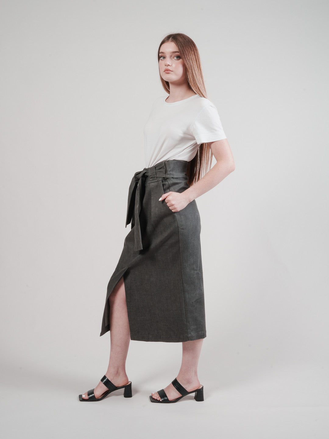 The "All Wrapped Up Skirt" - Grey