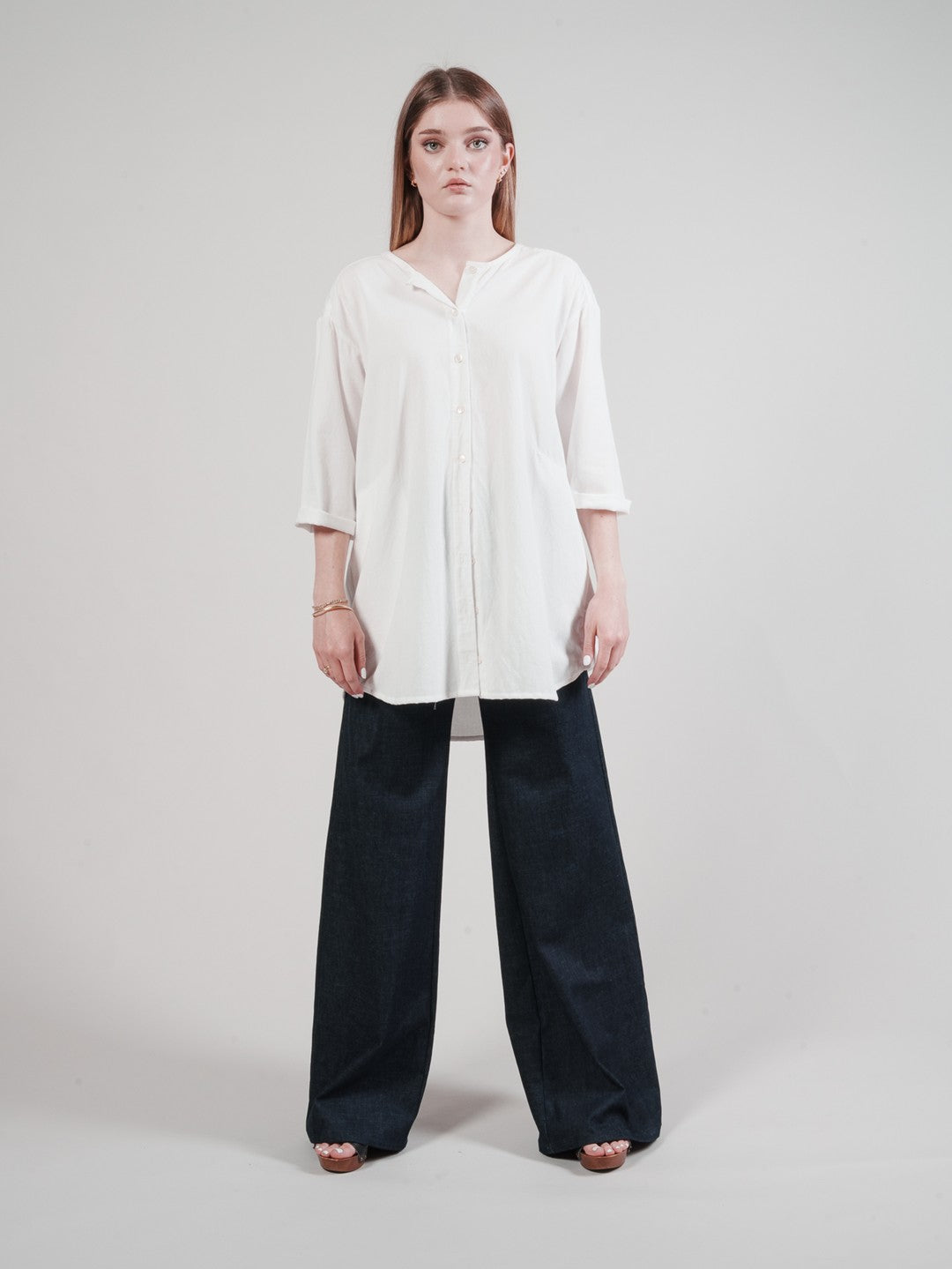 Organic Collarless Shirt