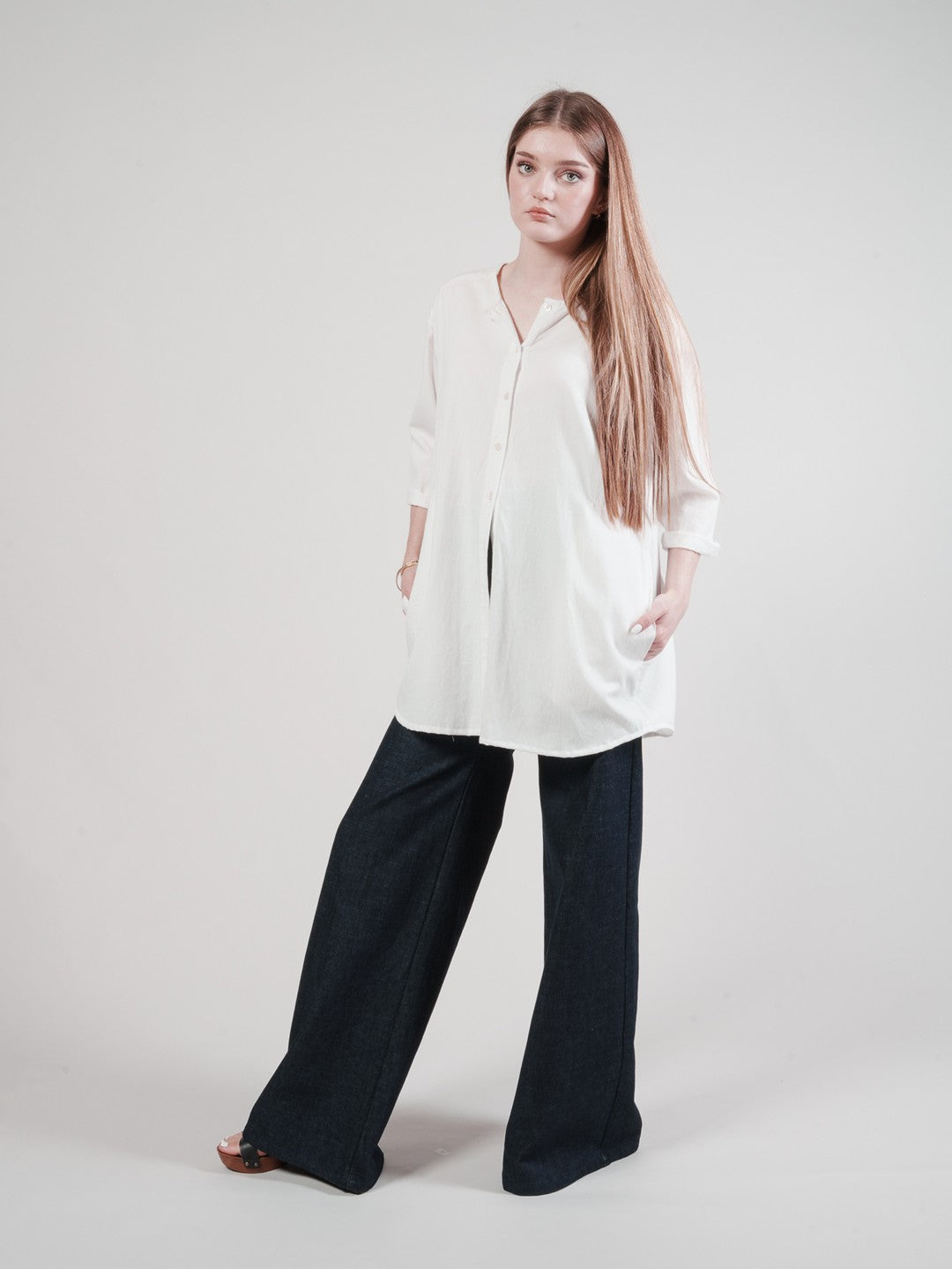 Organic Collarless Shirt