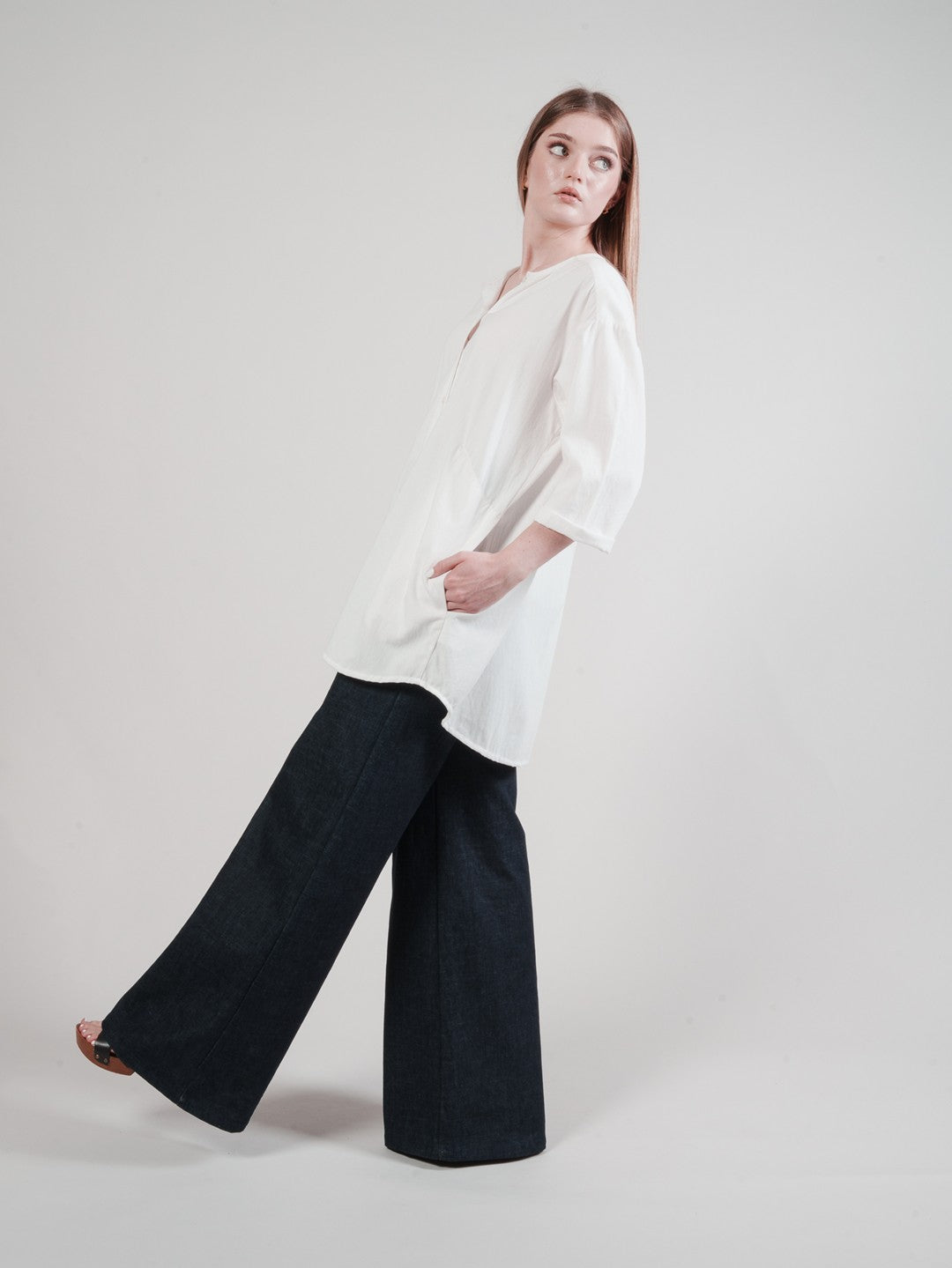 Organic Collarless Shirt