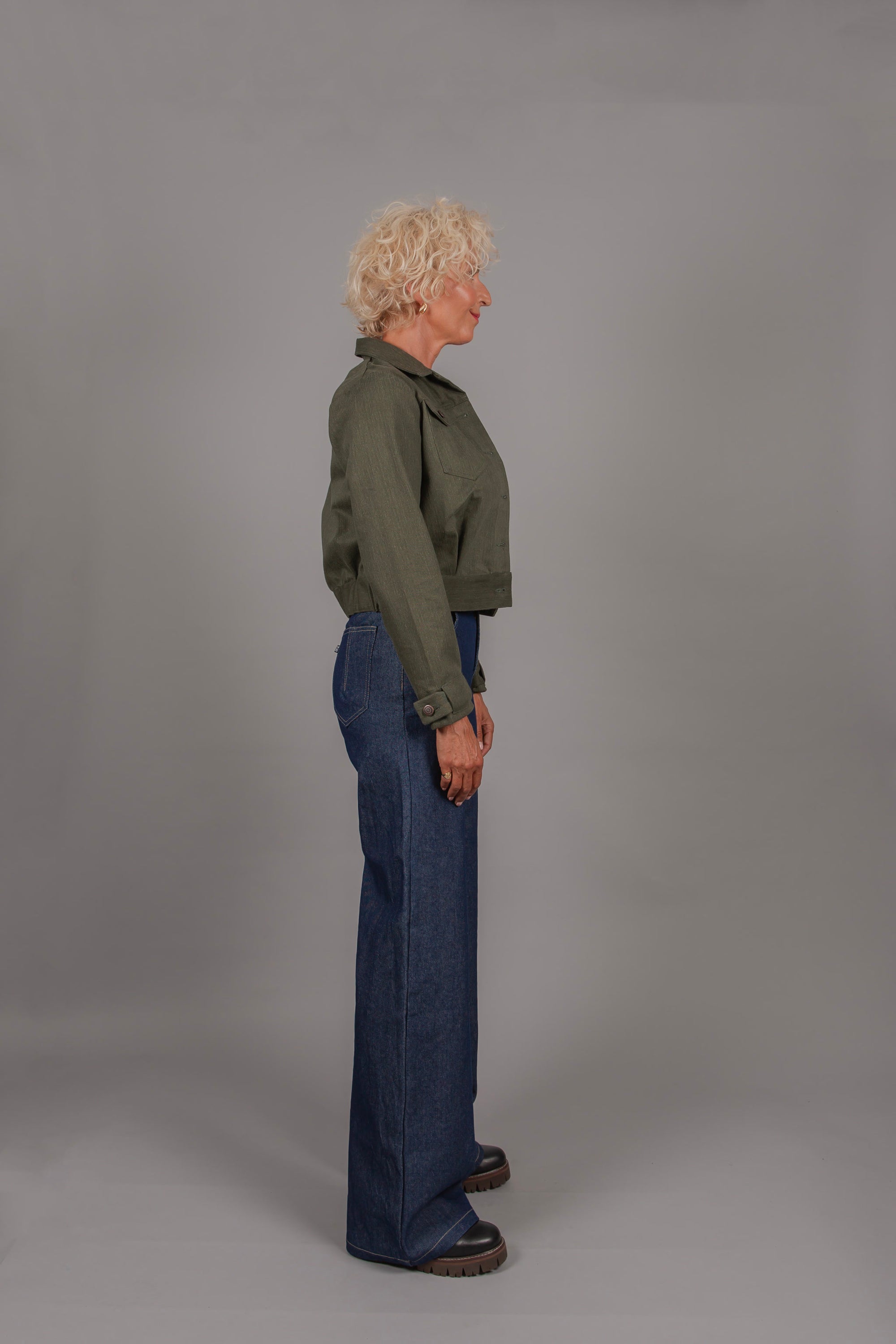 Holi Boli’s cropped cotton Combi Jacket, ethically made, designed in New Zealand