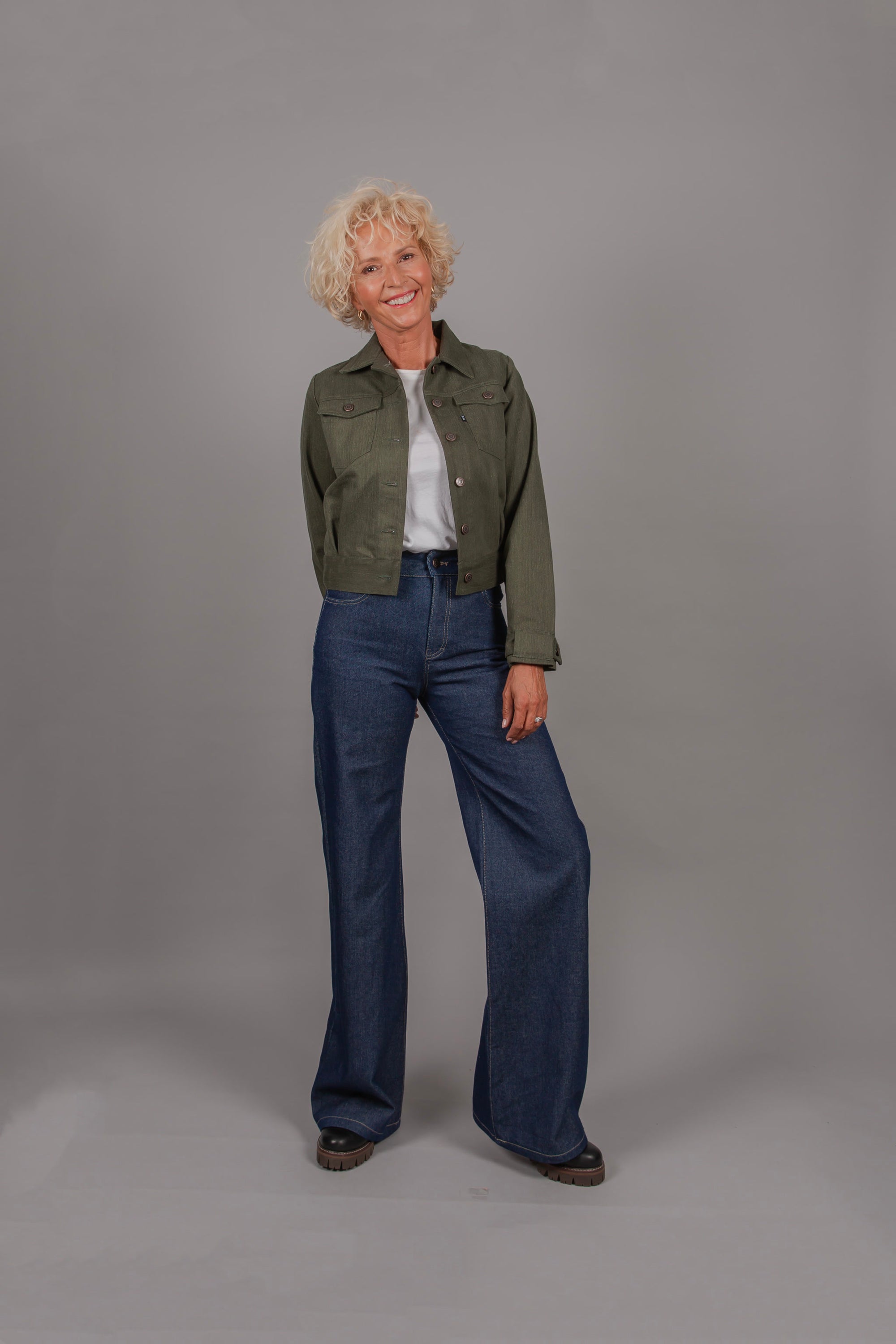 Holi Boli’s cropped cotton Combi Jacket, ethically made, designed in New Zealand