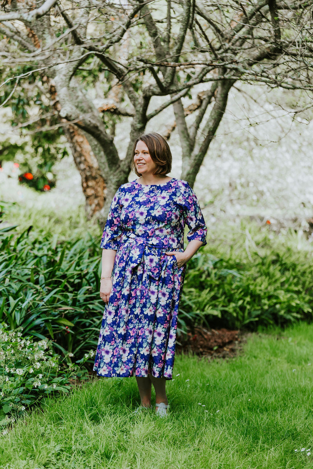 Lucinda Dress - Purple Floral