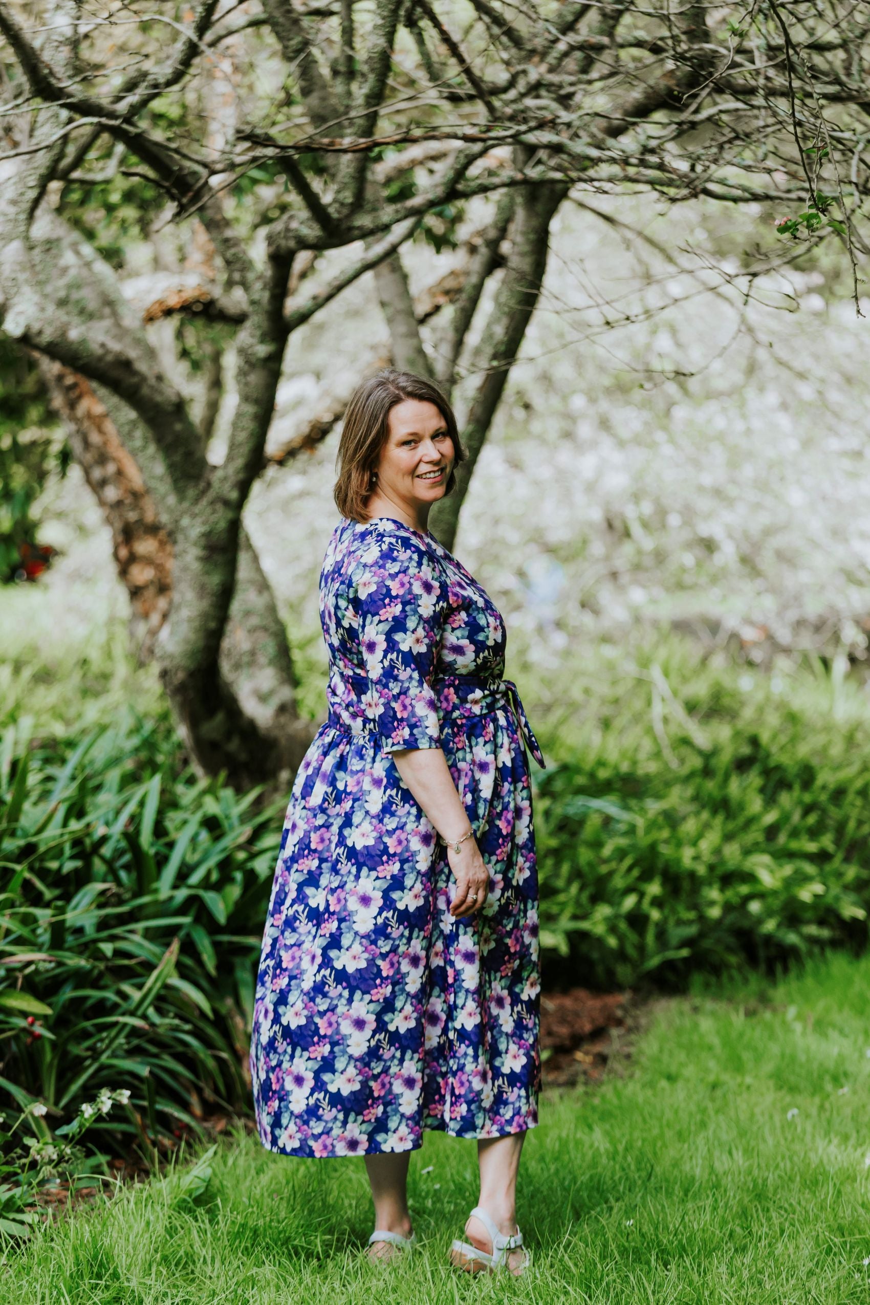 Lucinda Dress - Purple Floral
