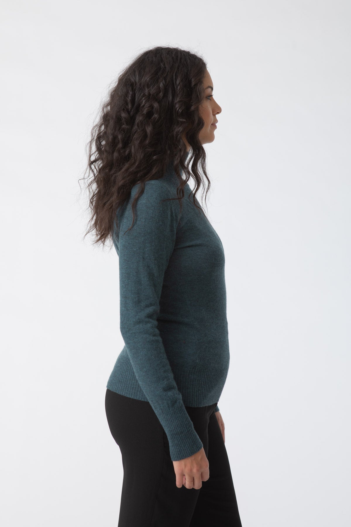 DINADI Merino Turtleneck - Dragonfly Green