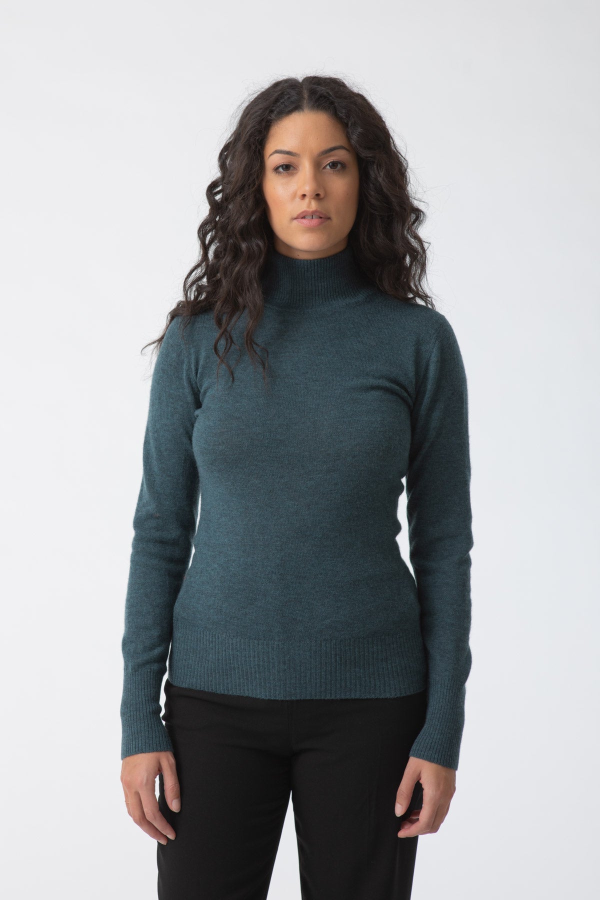 DINADI Merino Turtleneck - Dragonfly Green