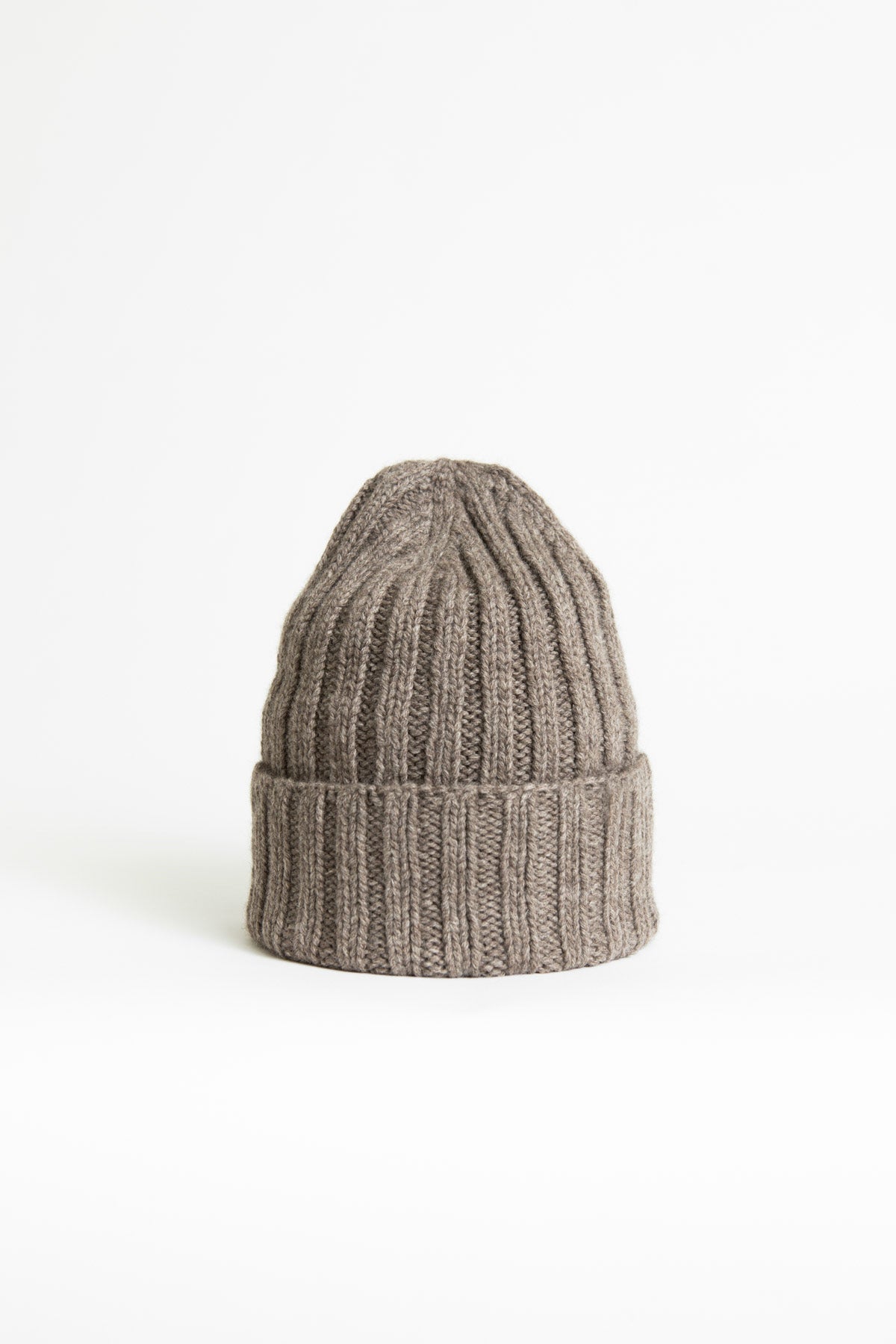 DINADI Yak Handknit Thick Rib Hat - Oat Brown