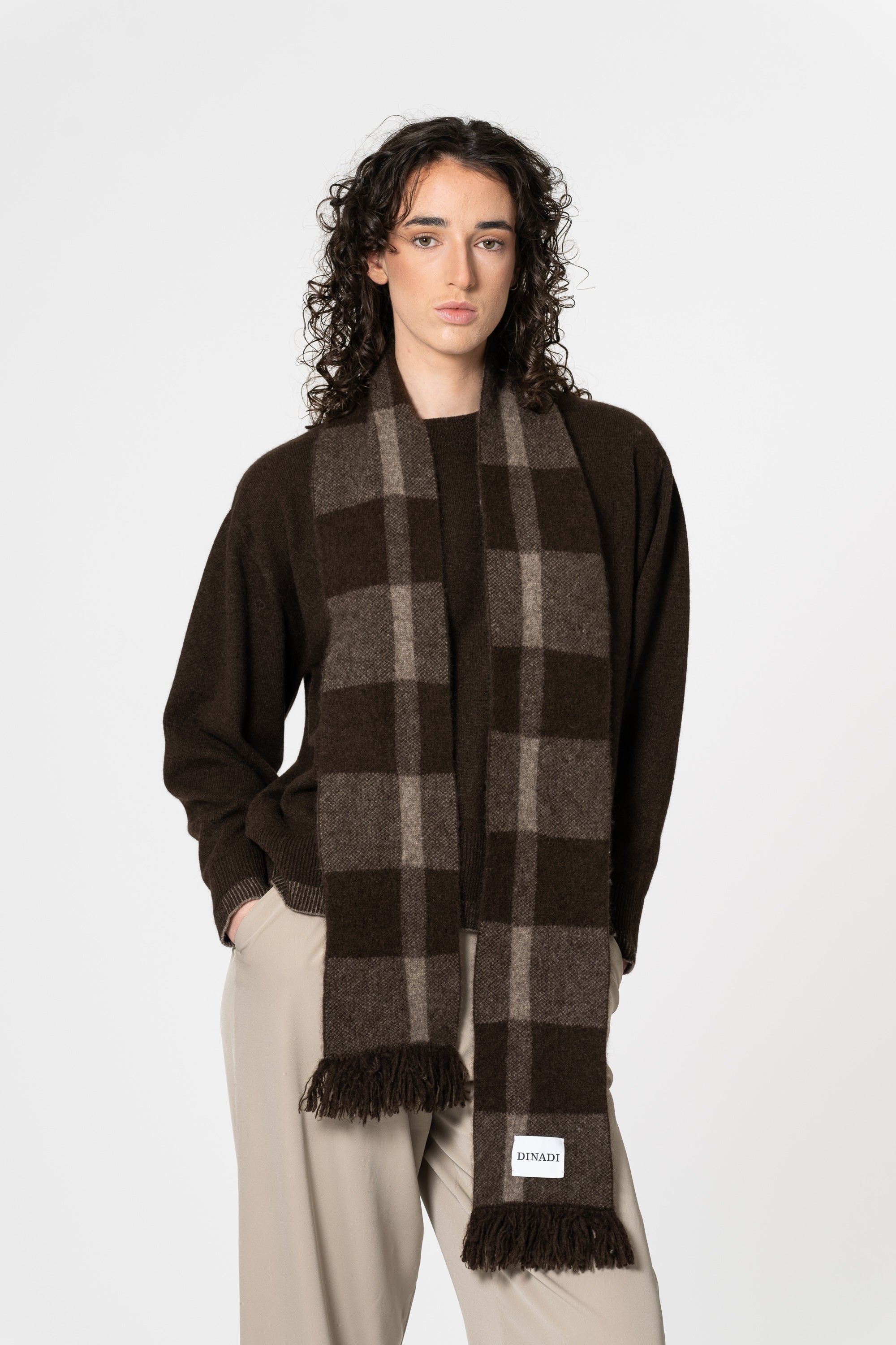 DINADI Yak Plaid Scarf - Checkered