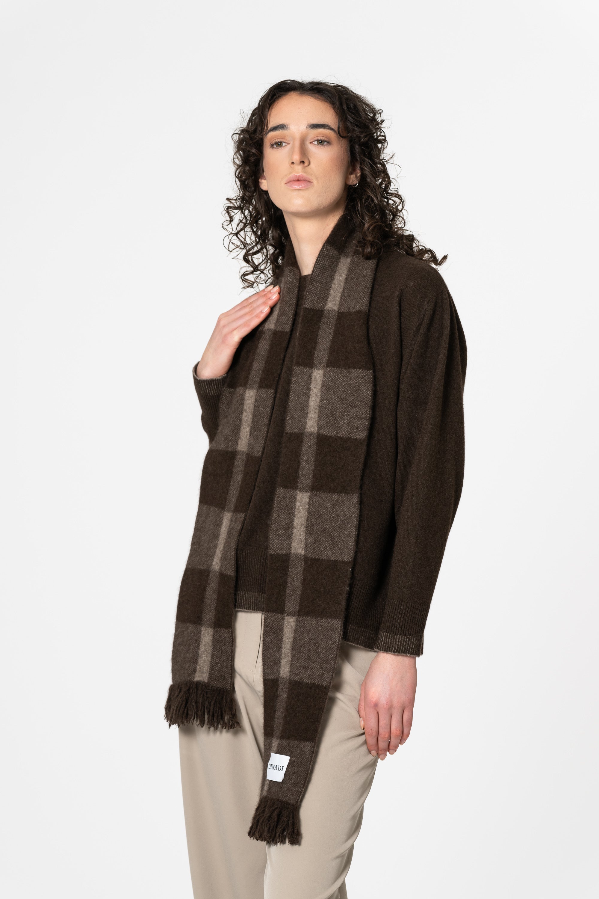 DINADI Yak Plaid Scarf - Checkered