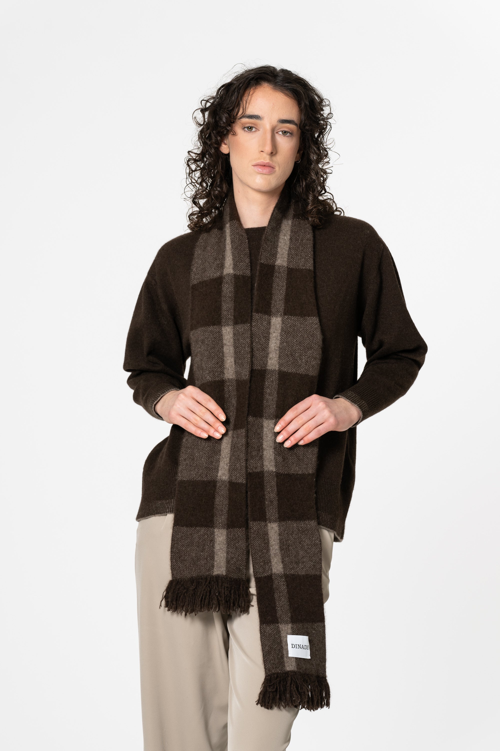 DINADI Yak Plaid Scarf - Checkered