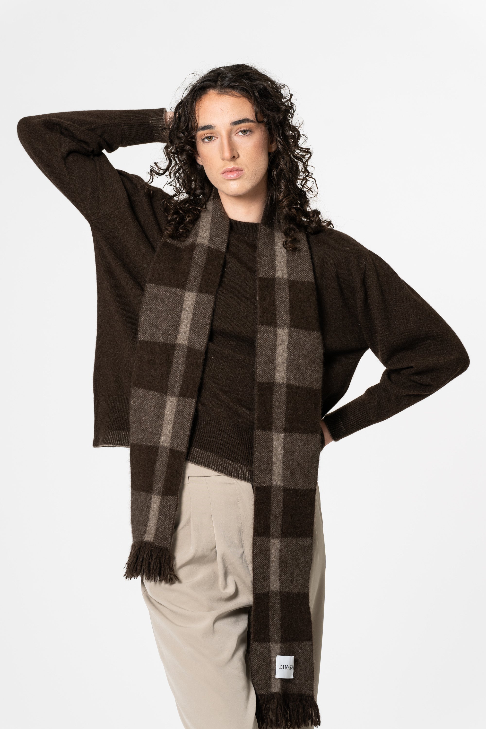DINADI Yak Plaid Scarf - Checkered