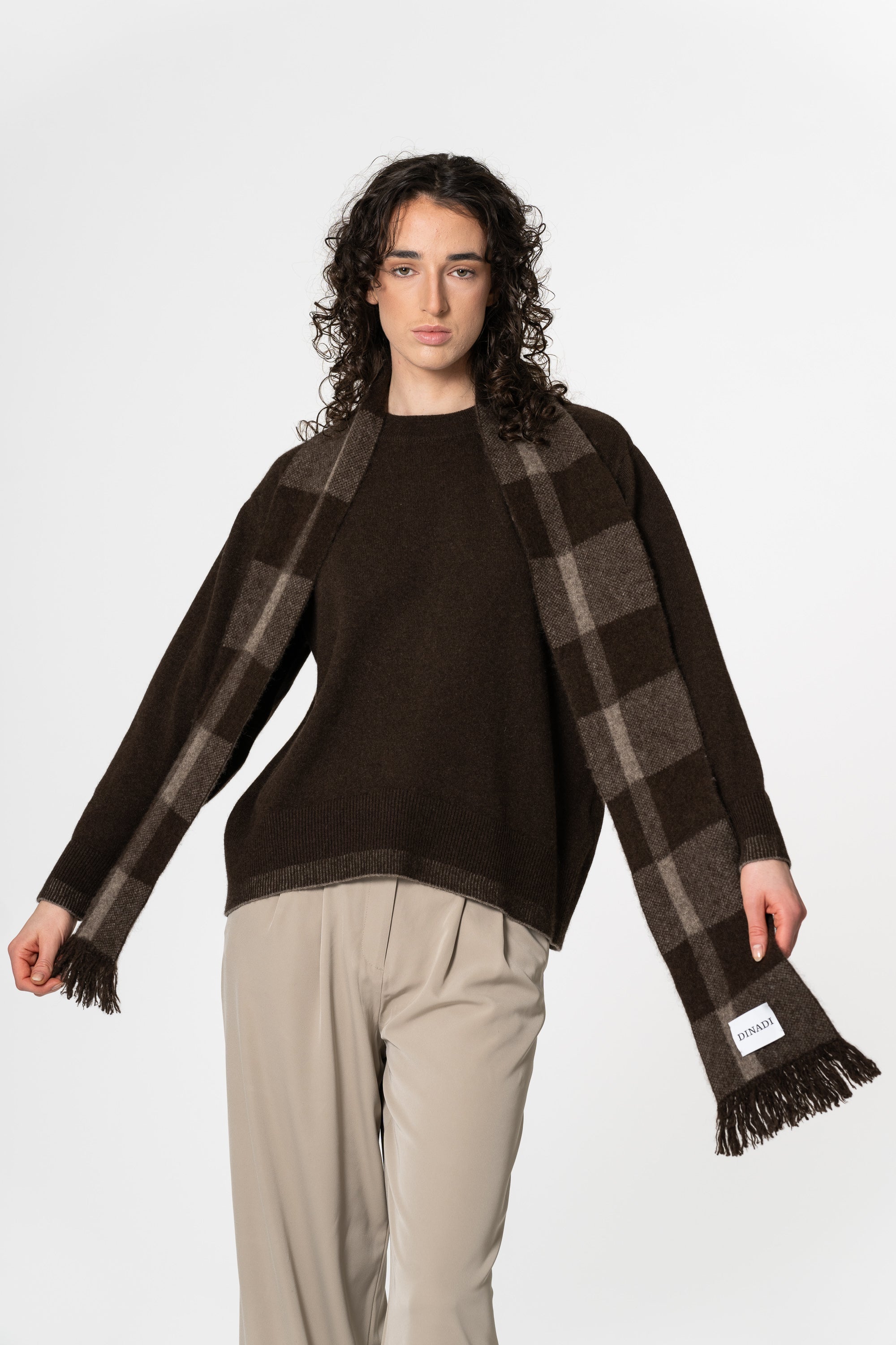 DINADI Yak Plaid Scarf - Checkered