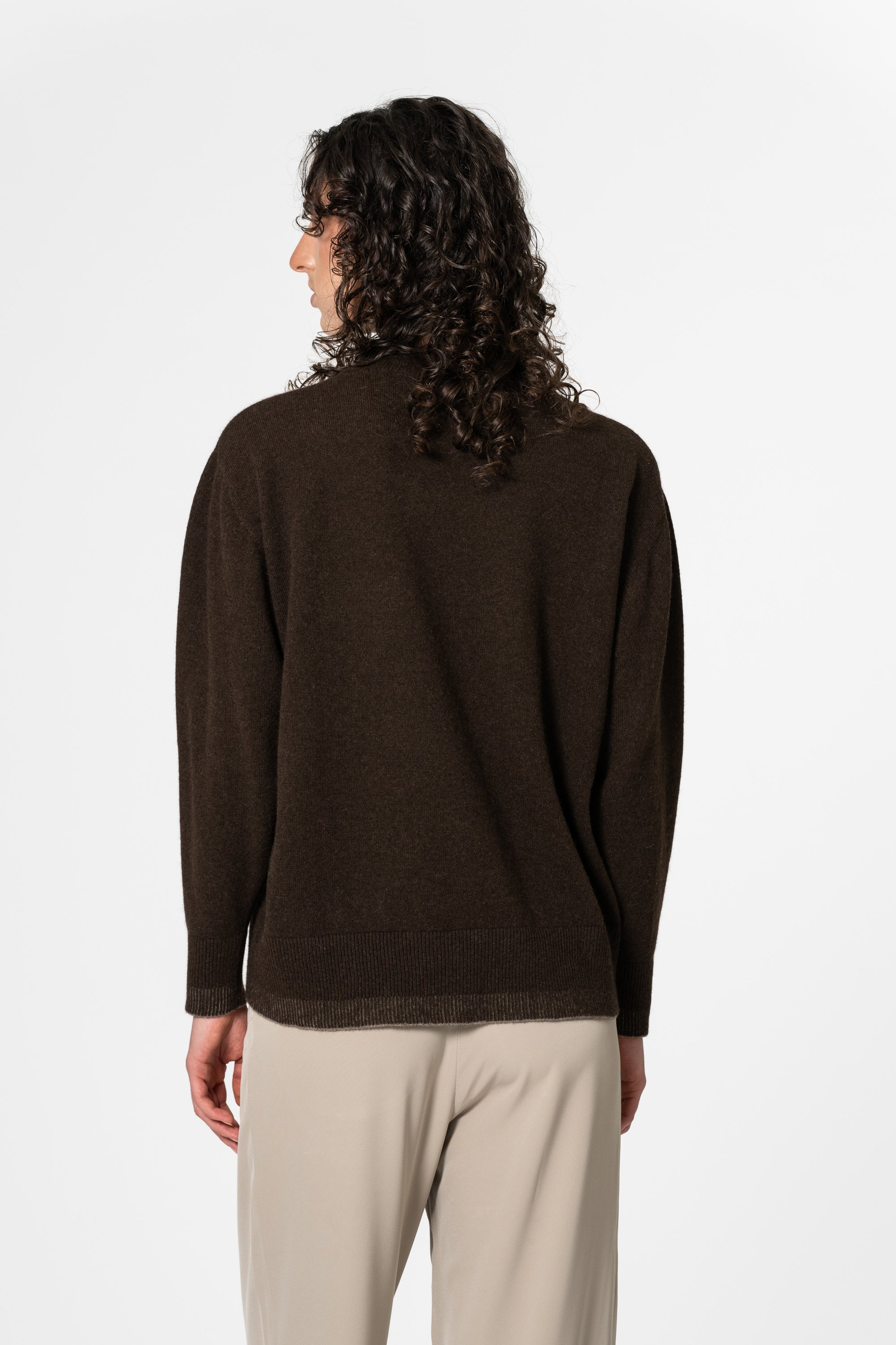 DINADI YAK Roundneck Sweater - Dark Brown