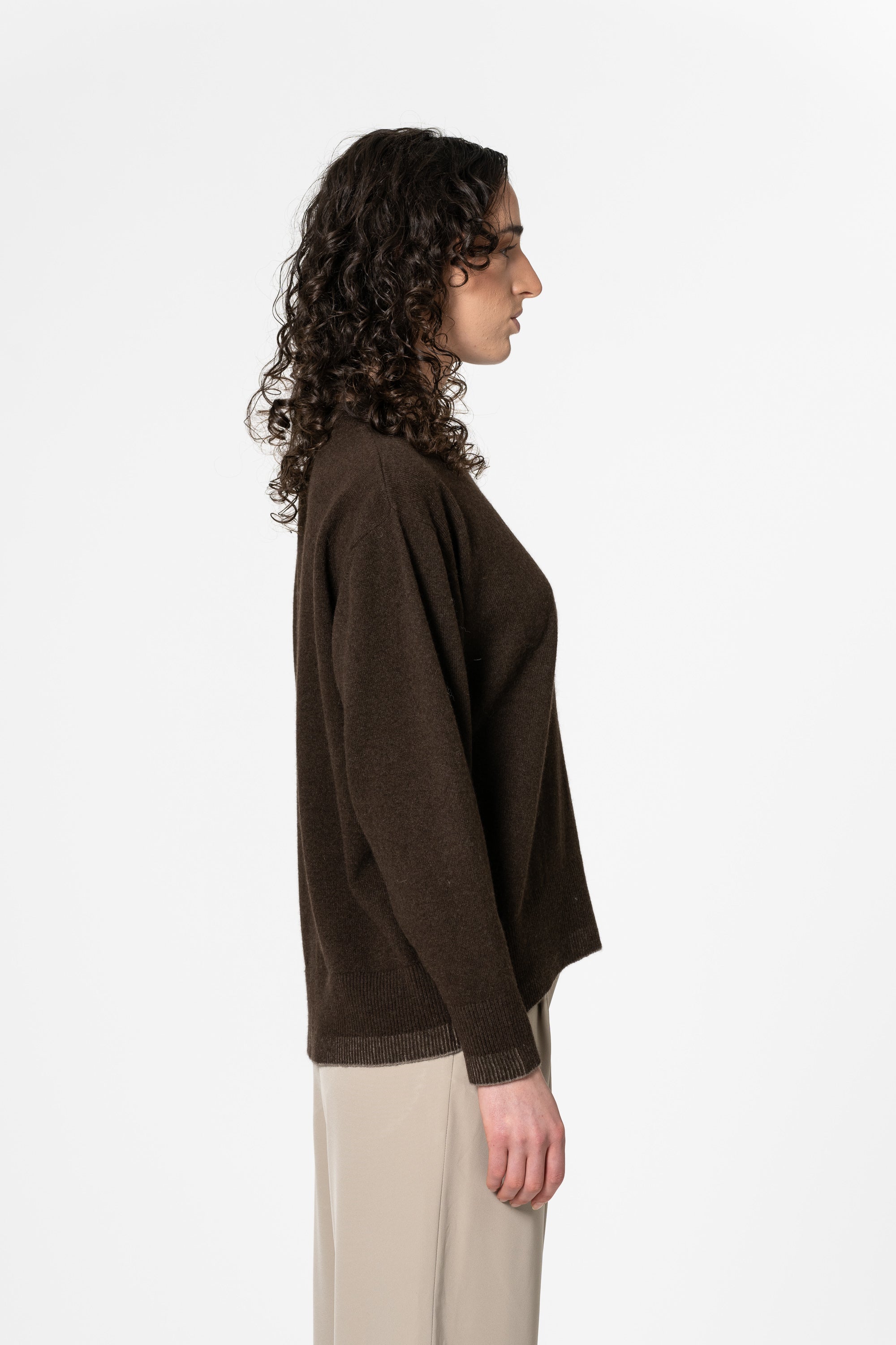 DINADI YAK Roundneck Sweater - Dark Brown