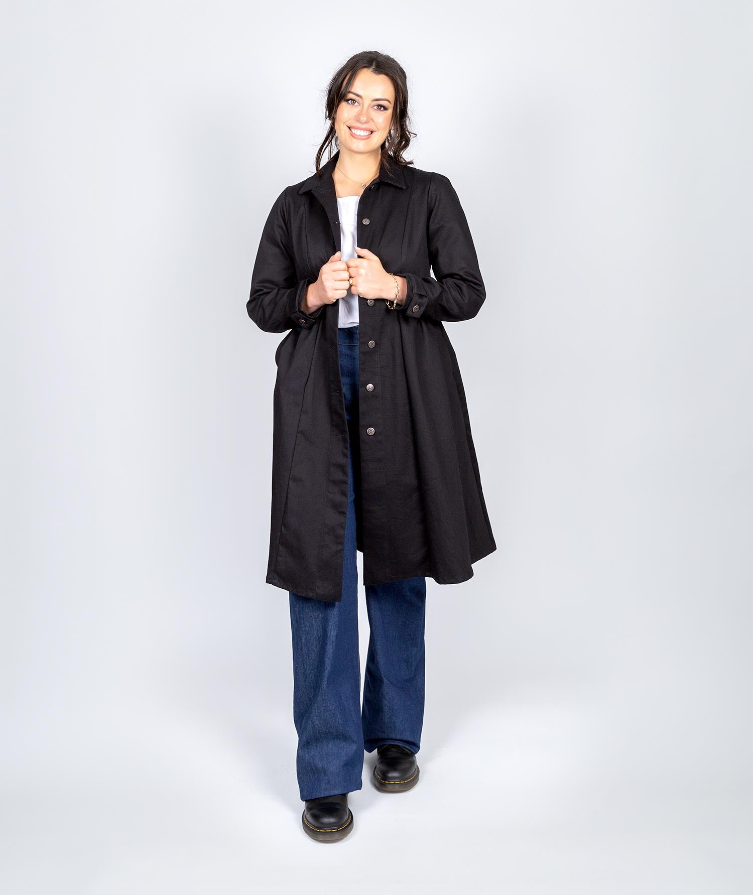 Fortify Trench Coat - Black Twill