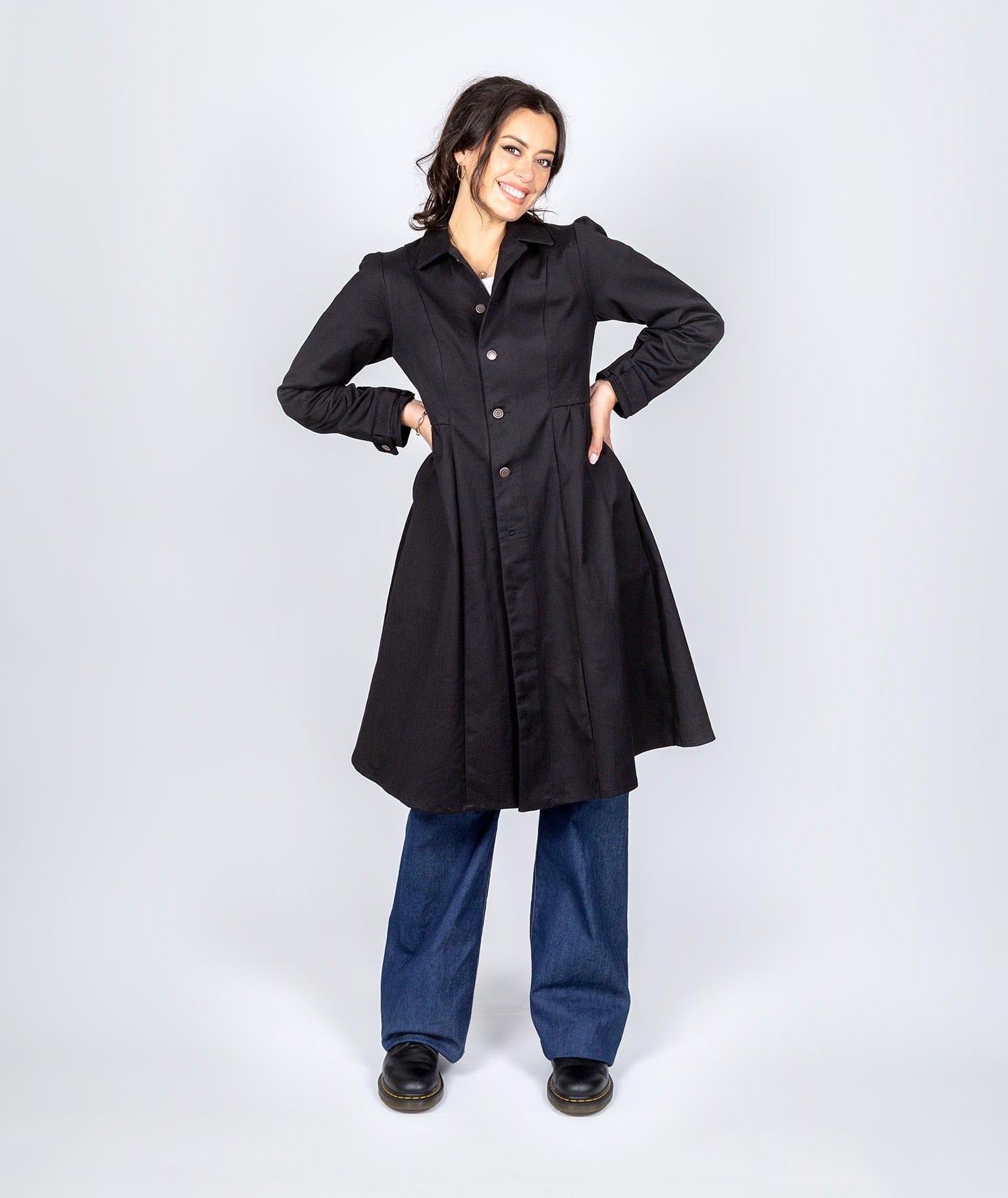 Fortify Trench Coat - Black Twill