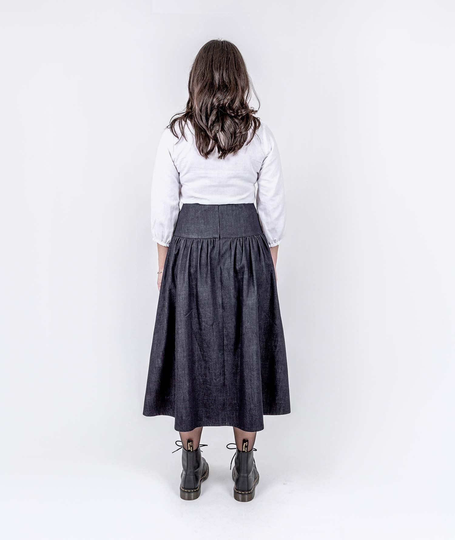 Abundance Denim Skirt - Blueblack Organic Denim