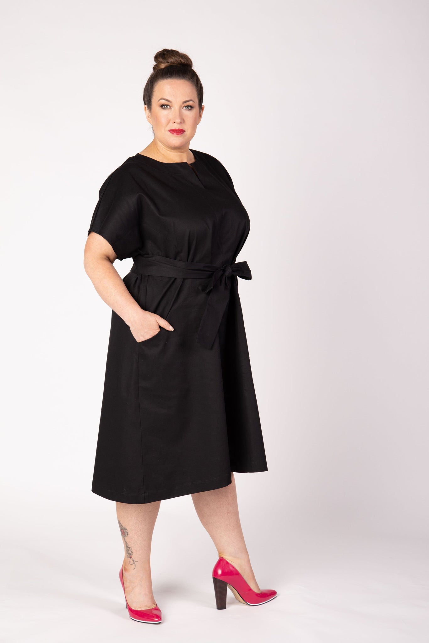 The Obi Dress - Tuxedo Black