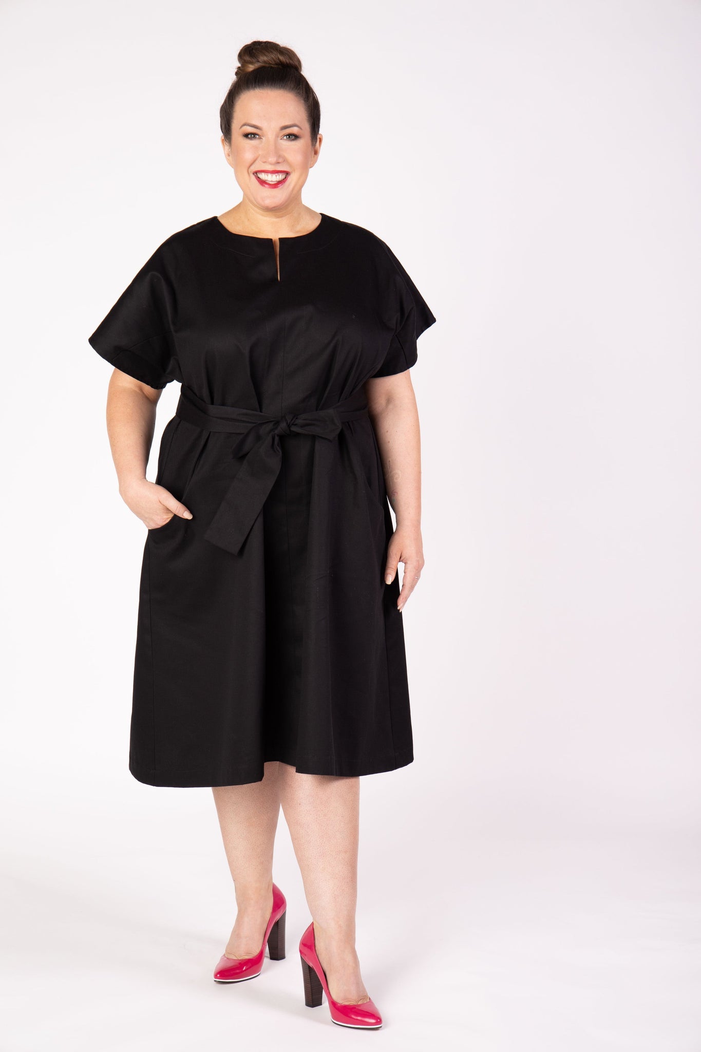 The Obi Dress - Tuxedo Black