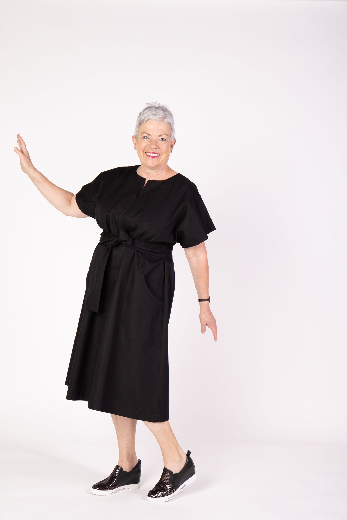 The Obi Dress - Tuxedo Black
