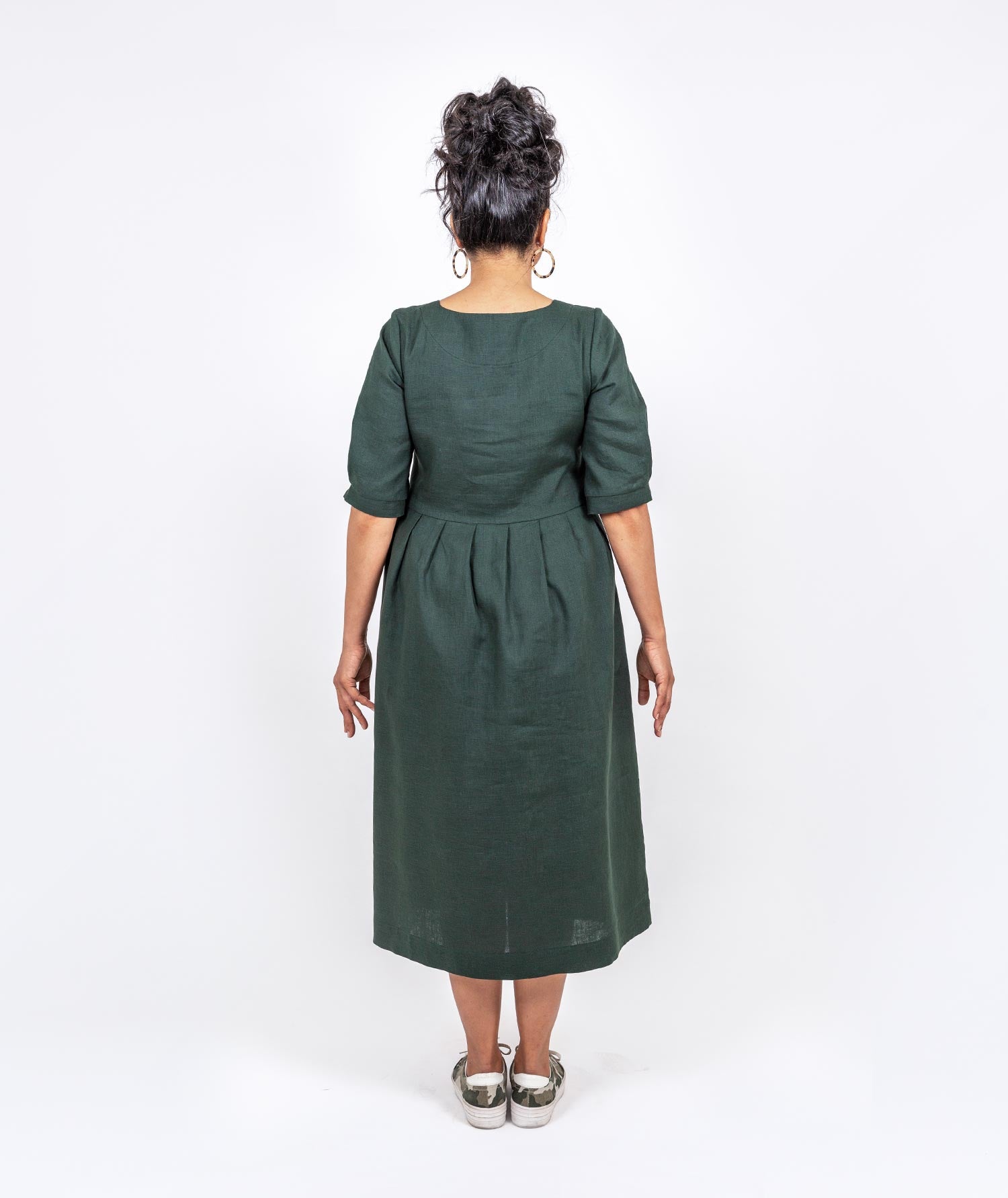 Pleated Linen Dress by Holi Boli