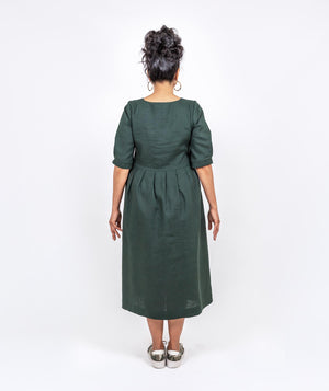 Pleated Linen Dress by Holi Boli