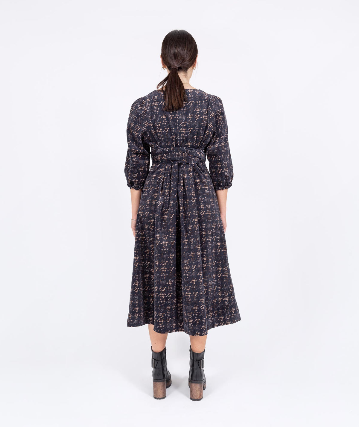 Printed Corduroy Dress