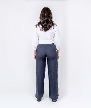 Sisterhood Linen Pant - Navy