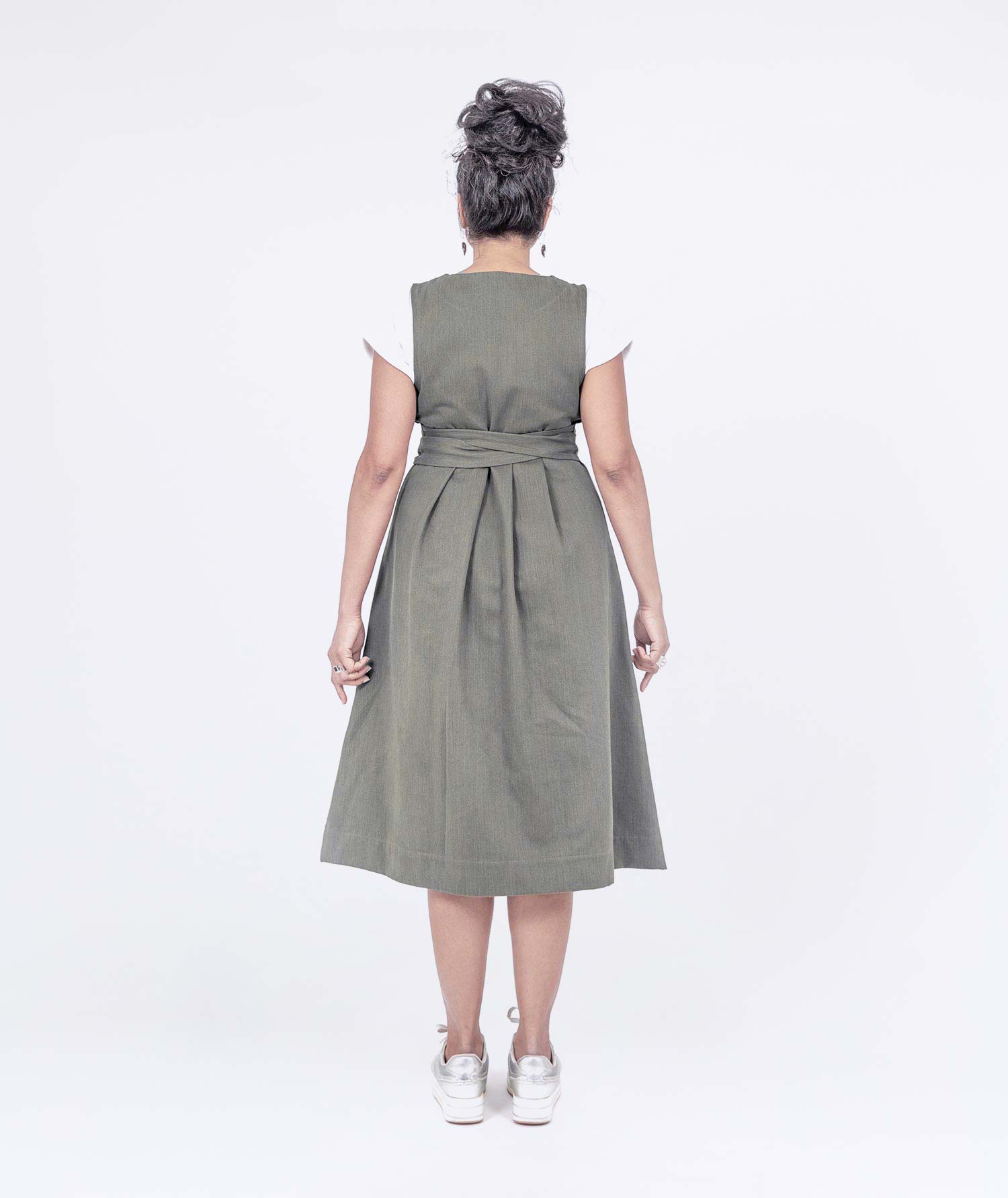 Pleated Pinafore Dress