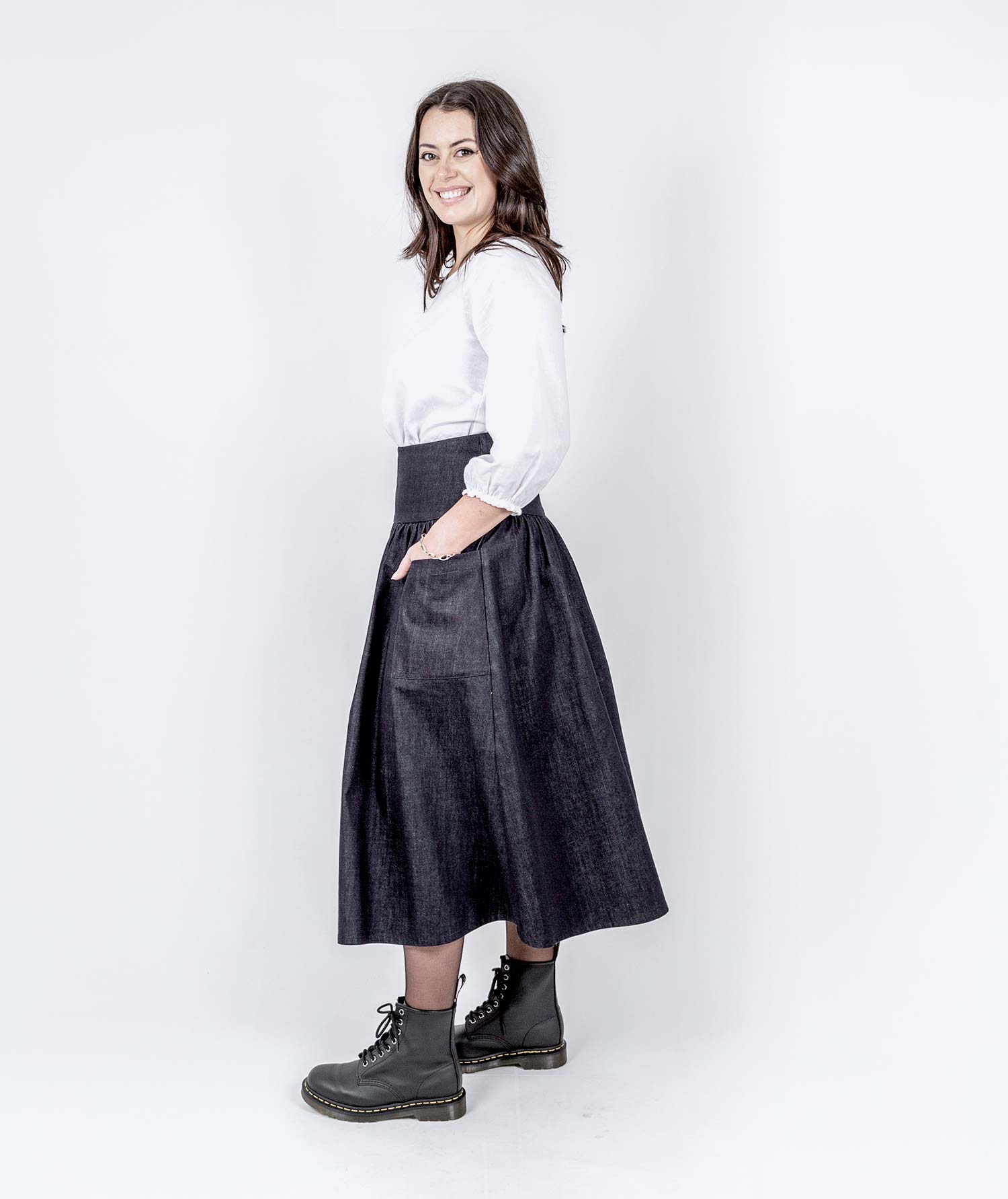 Abundance Denim Skirt - Blueblack